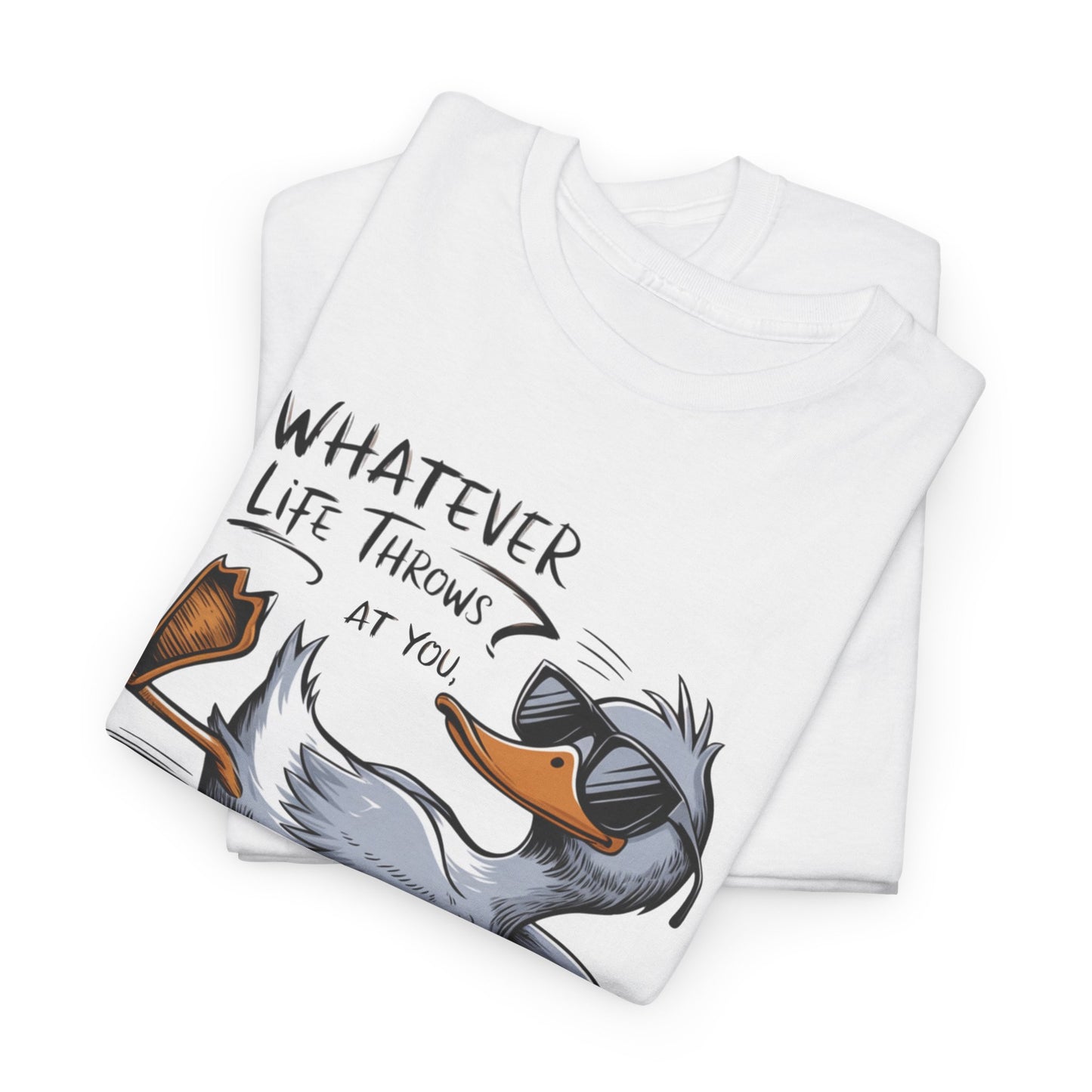 Funny Animal Quotes Ducks Unisex Heavy Cotton Tee, Humorous Tee, Animal Lover Shirt, Graphic Tee, Quirky Top