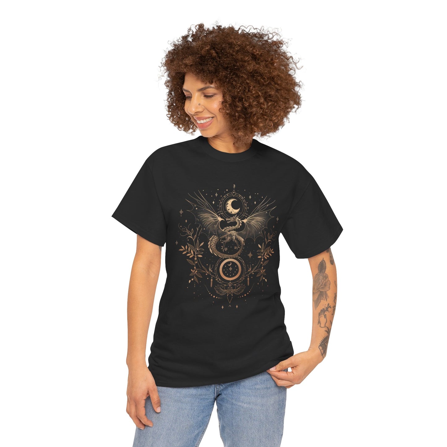 Mystican Dragon Tee, Mythical Creature Shirt, Fantasy Graphic Top, Dragon Lover Gift, Unisex T-Shirt, Dragon Art Apparel