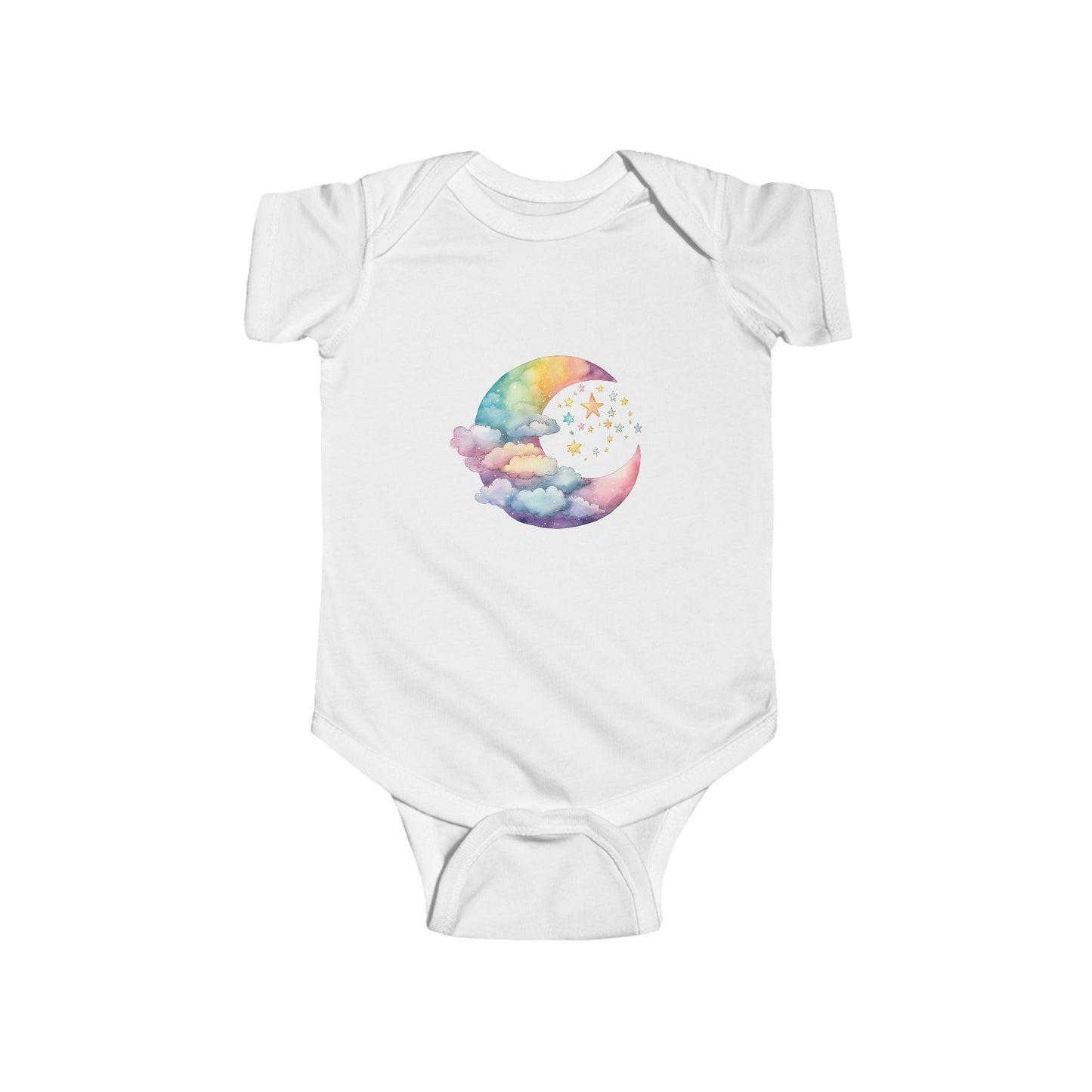 Cloudy Moon Infant Bodysuit, Baby One-Piece Romper, Cute Night Sky Outfit, Celestial Nursery Gift, Gender Neutral Shower Present