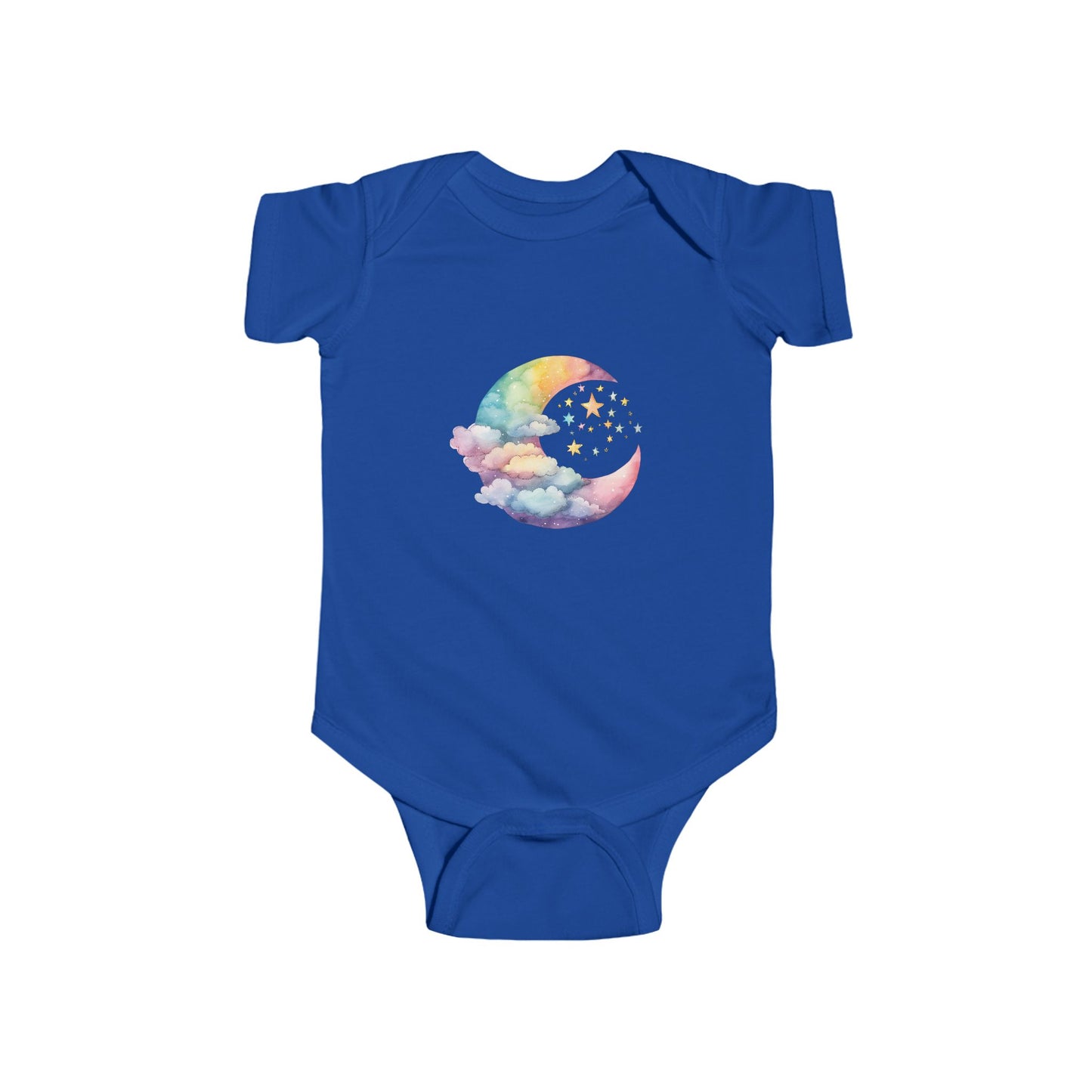 Cloudy Moon Infant Bodysuit, Baby One-Piece Romper, Cute Night Sky Outfit, Celestial Nursery Gift, Gender Neutral Shower Present