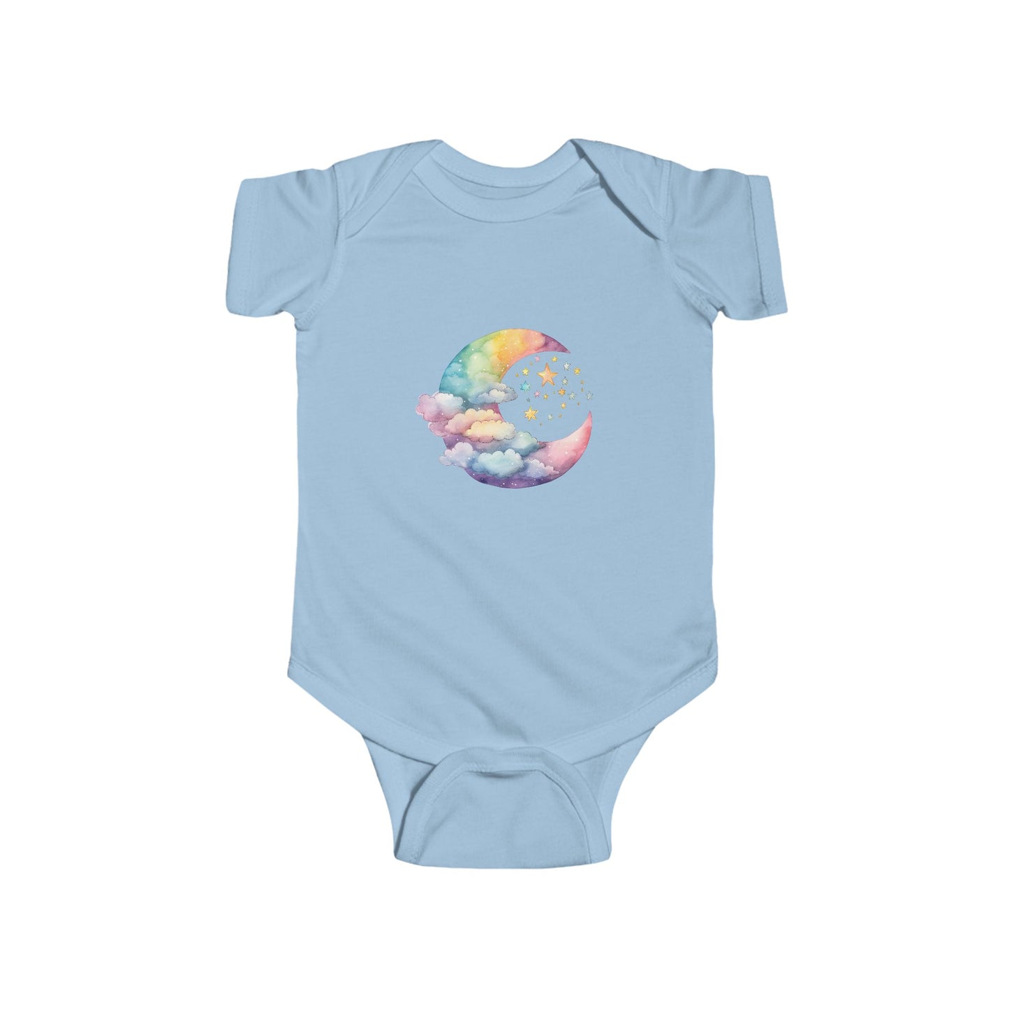 Cloudy Moon Infant Bodysuit, Baby One-Piece Romper, Cute Night Sky Outfit, Celestial Nursery Gift, Gender Neutral Shower Present