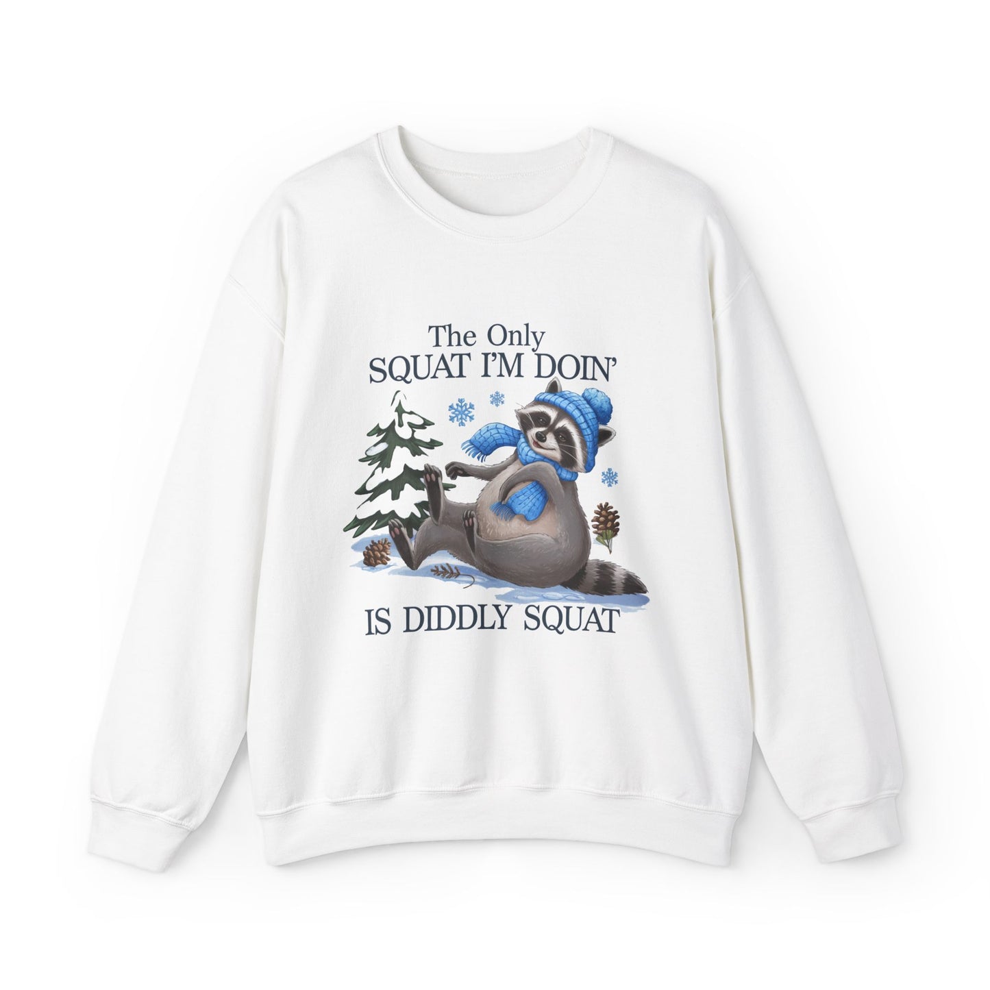 Playful Raccoon Seasonal Seller Sweatshirt: Unisex, Heavy blend, Lazy, Funny, Cozy loungewear, Winter fashion,