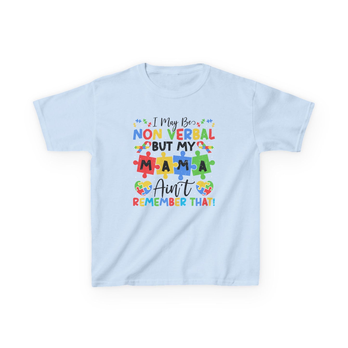 Non Verbal Mama Kids Tee, Autism Awareness Shirt, Gift for Kids, Special Needs Clothing, Birthday Gift, Family Celebrations