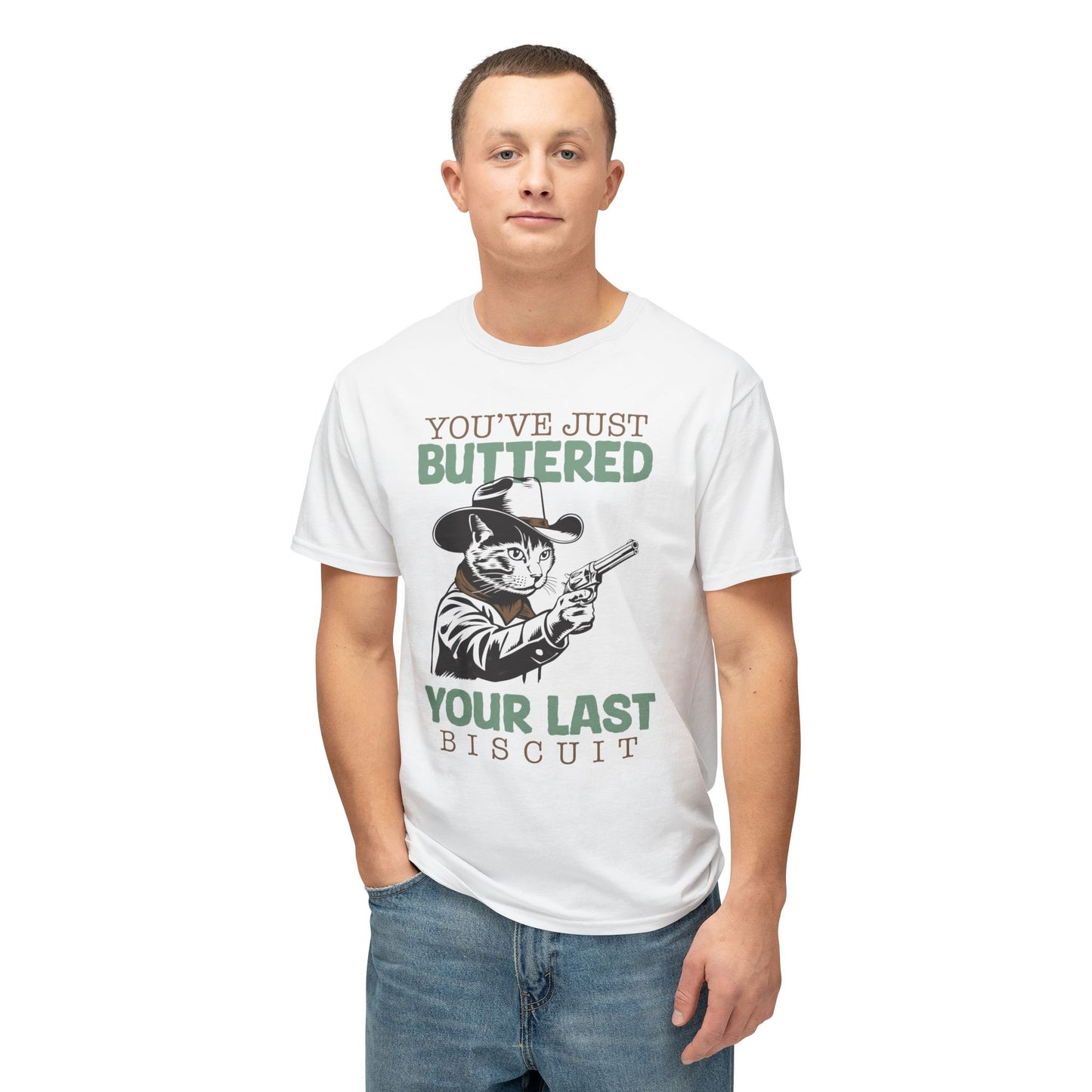 Buttered Last Unisex T-shirt, you've just buttered your last biscuit, Funny Foodie Shirt, Spread Happiness, Cooking Gift, Food Pun Top