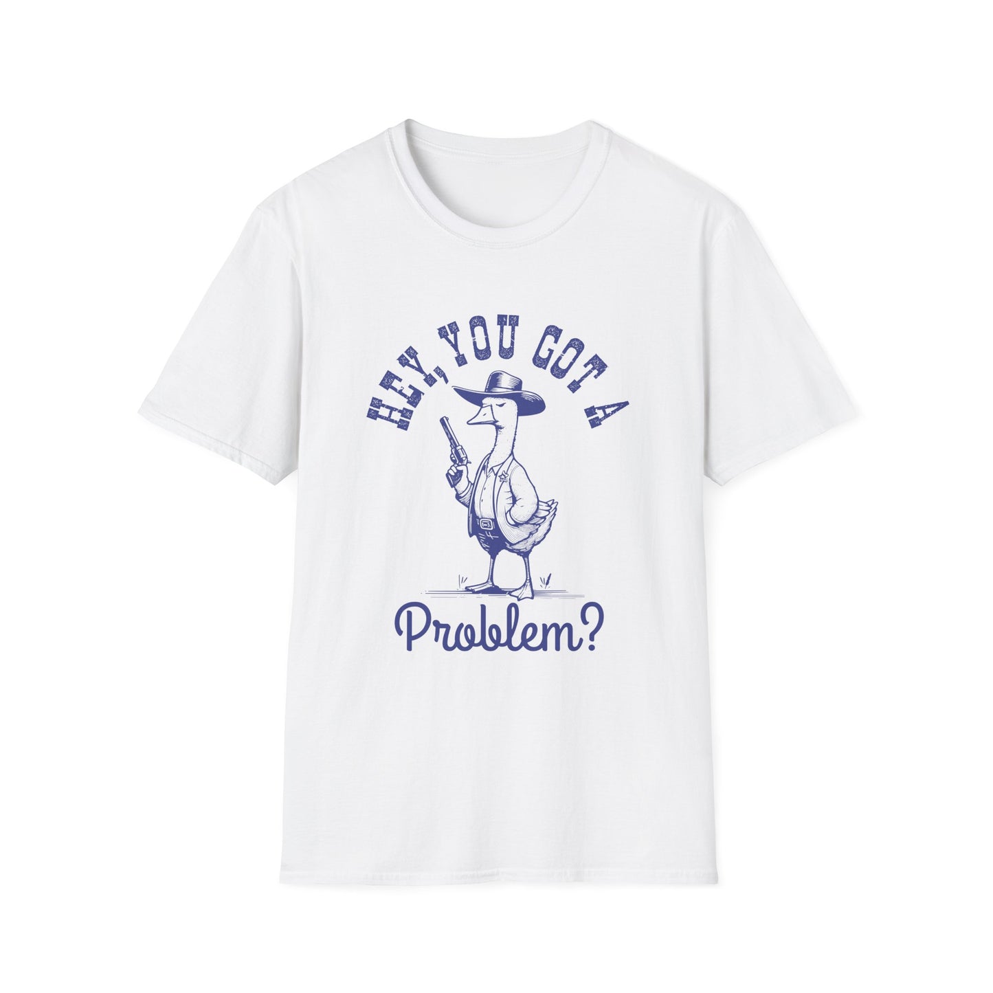 Funny Goose Problem Unisex Softstyle T-Shirt, Gift for Goose Lovers, Novelty Tee, Animal Graphic Shirt, Bird Apparel