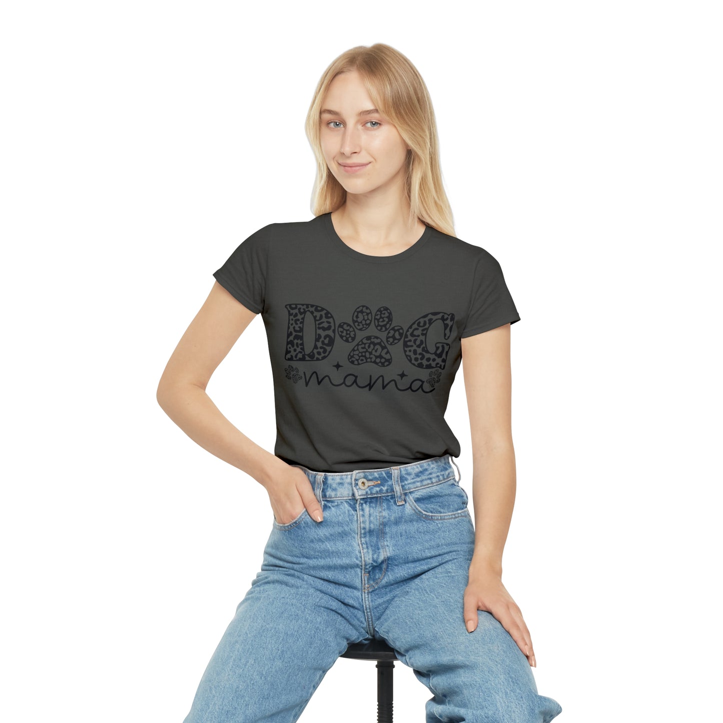 Dog Mom Iconic T-Shirt, Women's Dog Lover Tee,