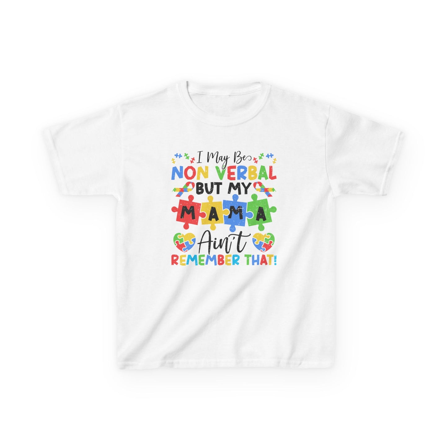 Non Verbal Mama Kids Tee, Autism Awareness Shirt, Gift for Kids, Special Needs Clothing, Birthday Gift, Family Celebrations
