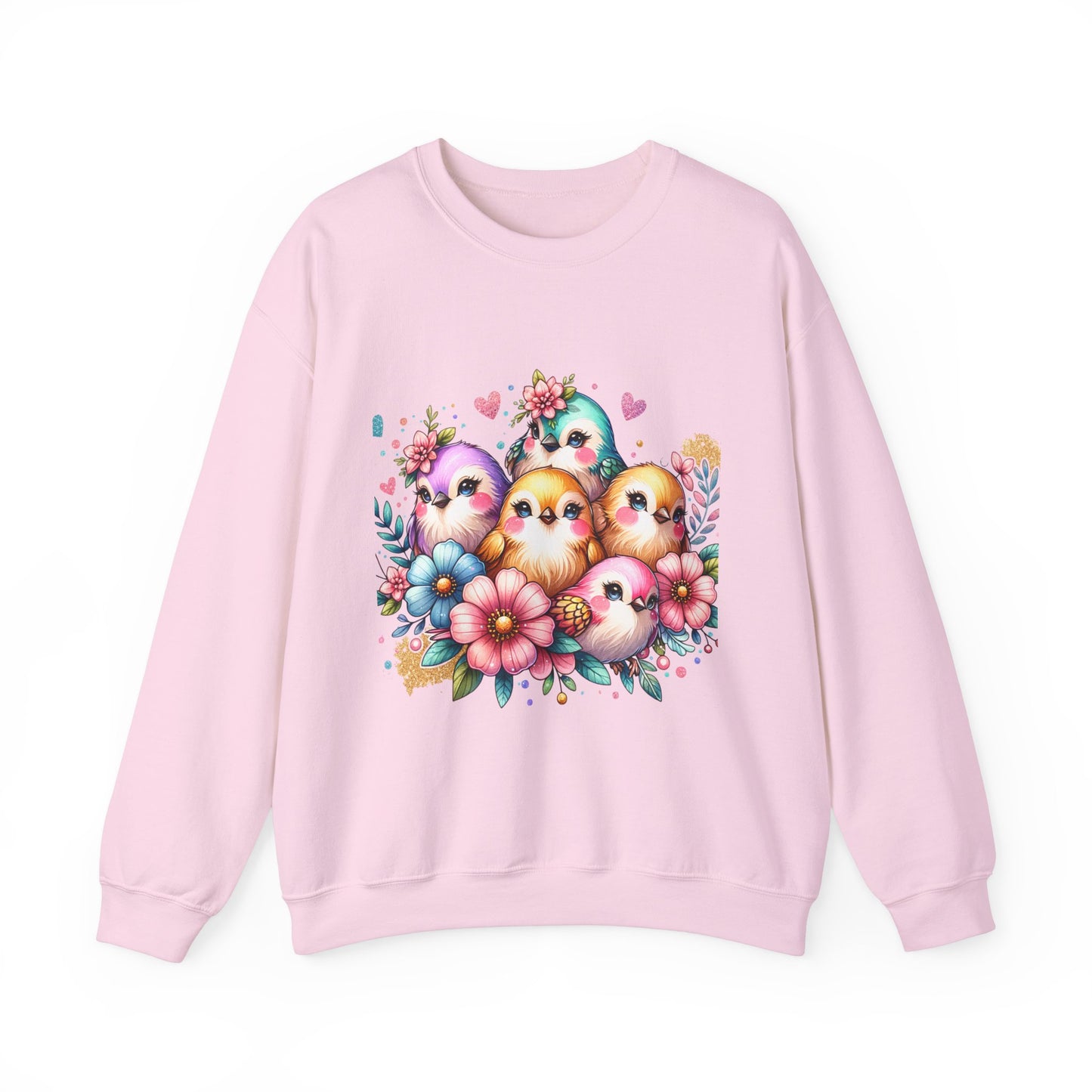 Vibrant Bird Sweatshirt, Colorful Crewneck Jumper, Bright Feathers Pullover, Nature Inspired Sweater, Unisex Graphic Top
