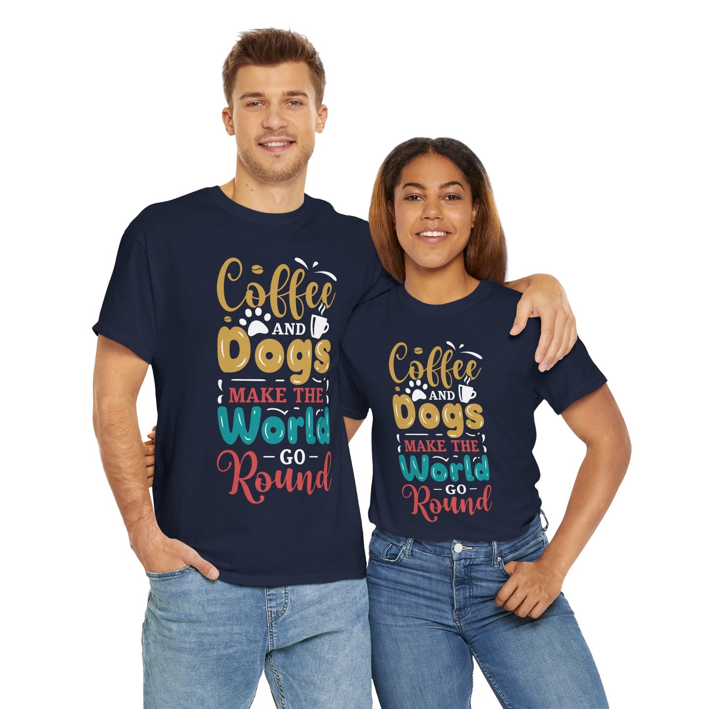 Coffee Lovers Dog Lovers T-Shirt, Unisex Tee, Coffee Gifts, Dog Mom Shirt, Dog Dad Shirt, Graphic Tee
