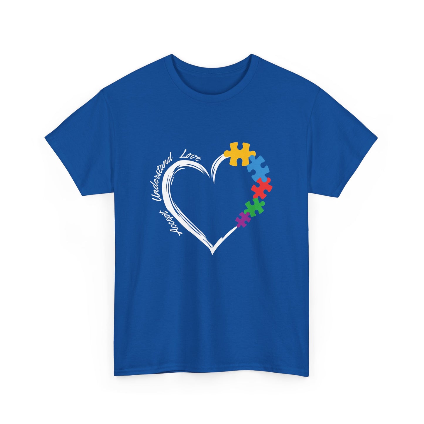 Inclusive Love Puzzle Heart Tee - Perfect Gift for Autism Awareness, Support