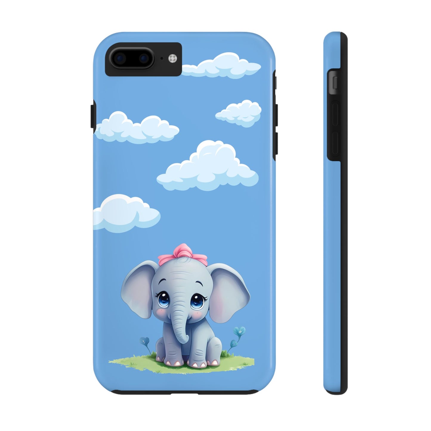 Cartoon Elephant Tough Phone Case - Cute Animal Lover Gift, Protective Cover for