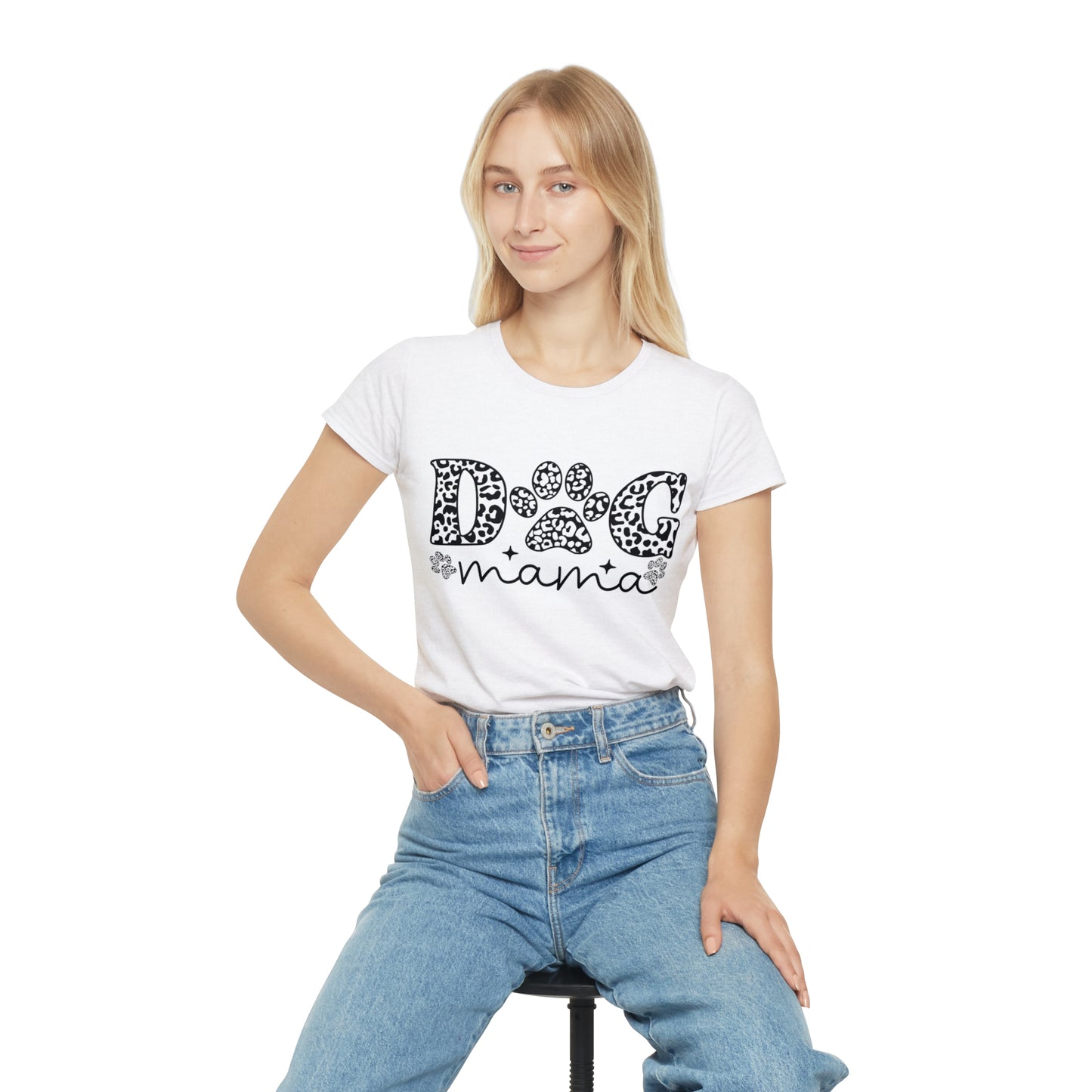 Dog Mom Iconic T-Shirt, Women's Dog Lover Tee,