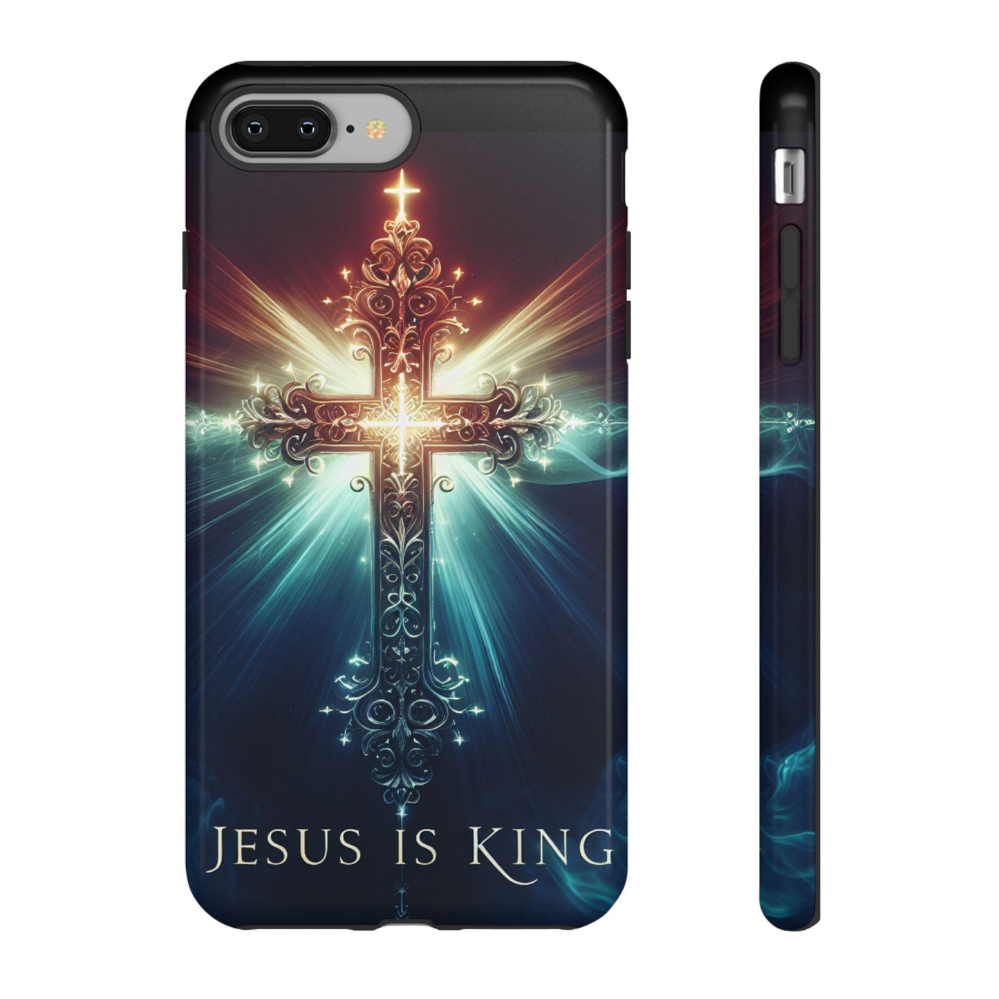Religious Phone Cases - Jesus is King Cross Tough Case, Christian Phone Accessories, Faith Phone Covers, Inspirational Christmas Gifts