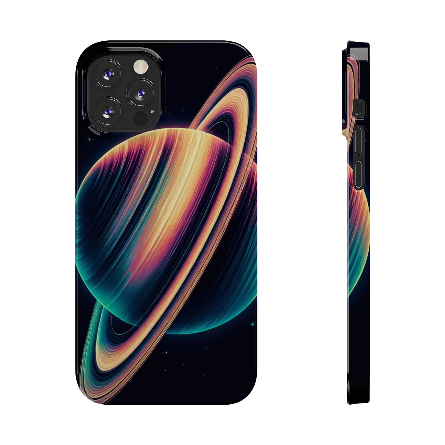 Saturn Slim Phone Case, Durable Impact Resistant Space iPhone Cover, Protective Outer Space Phone Case, Galaxy Phone Case, Celestial Phone