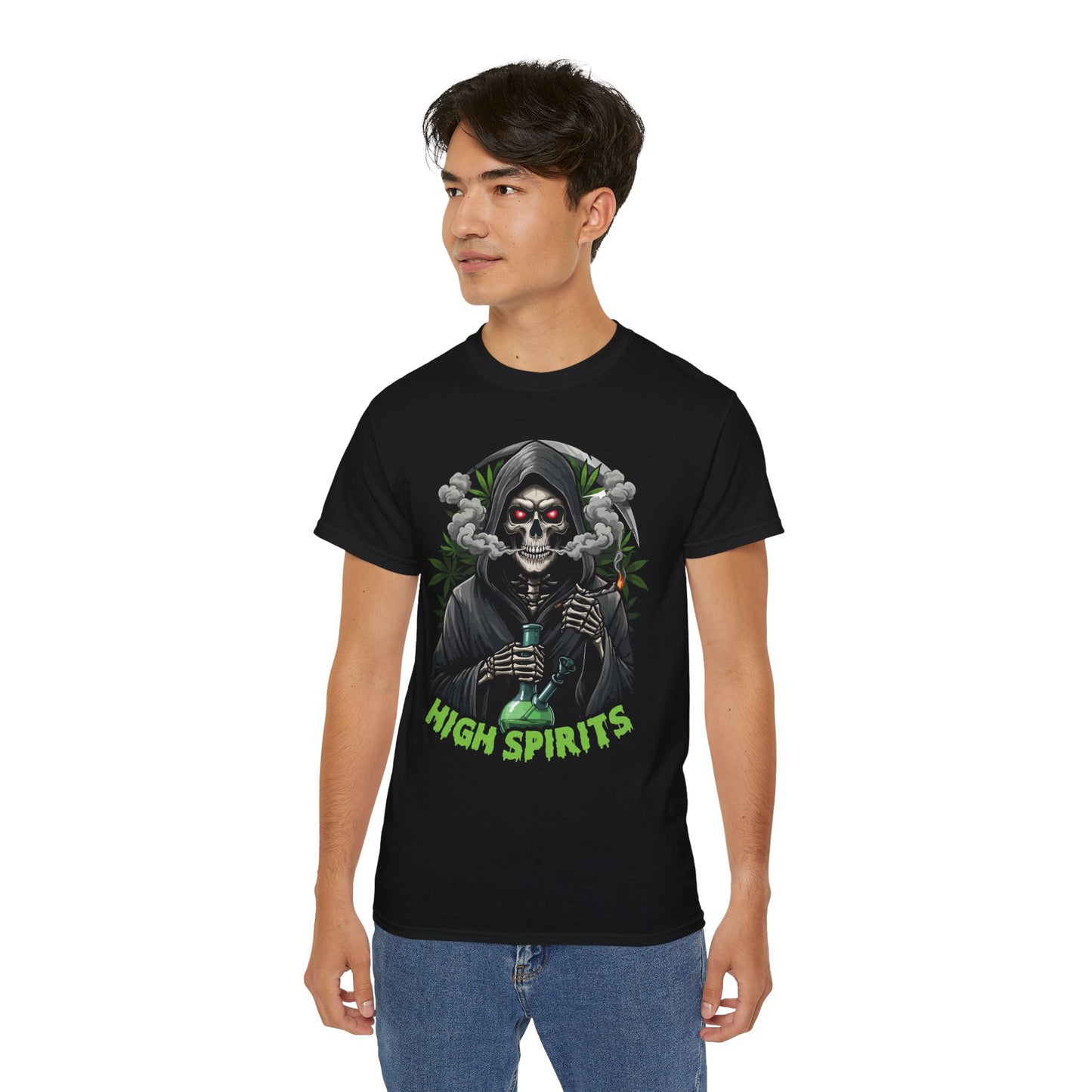 High Spirits Unisex Tee, Weed Smokers Shirt, Positive Vibes T-Shirt