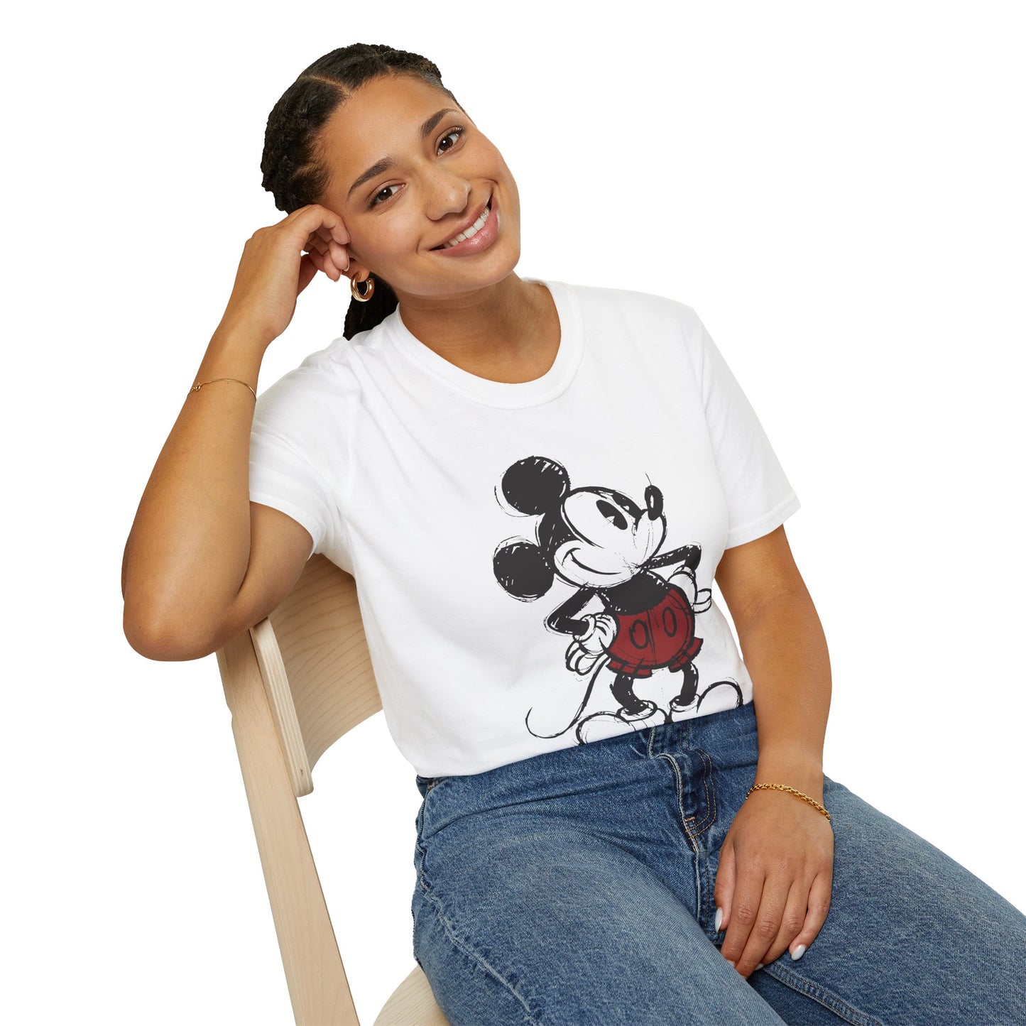 Mickey Mouse Tshirt, Disney Shirt, Classic Cartoon Tee, Unisex Softstyle Top for All Ages, Vintage Look