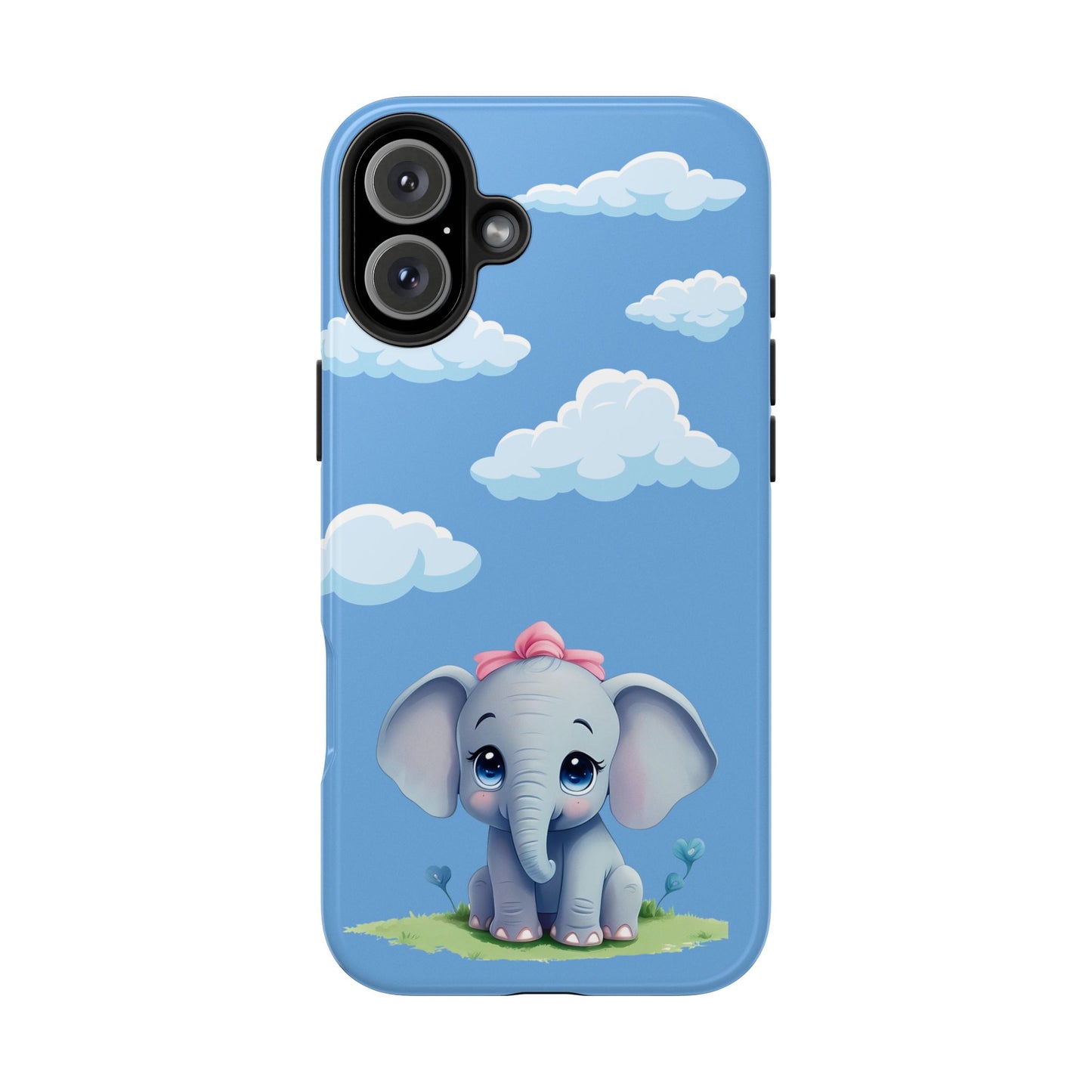 Cartoon Elephant Tough Phone Case - Cute Animal Lover Gift, Protective Cover for