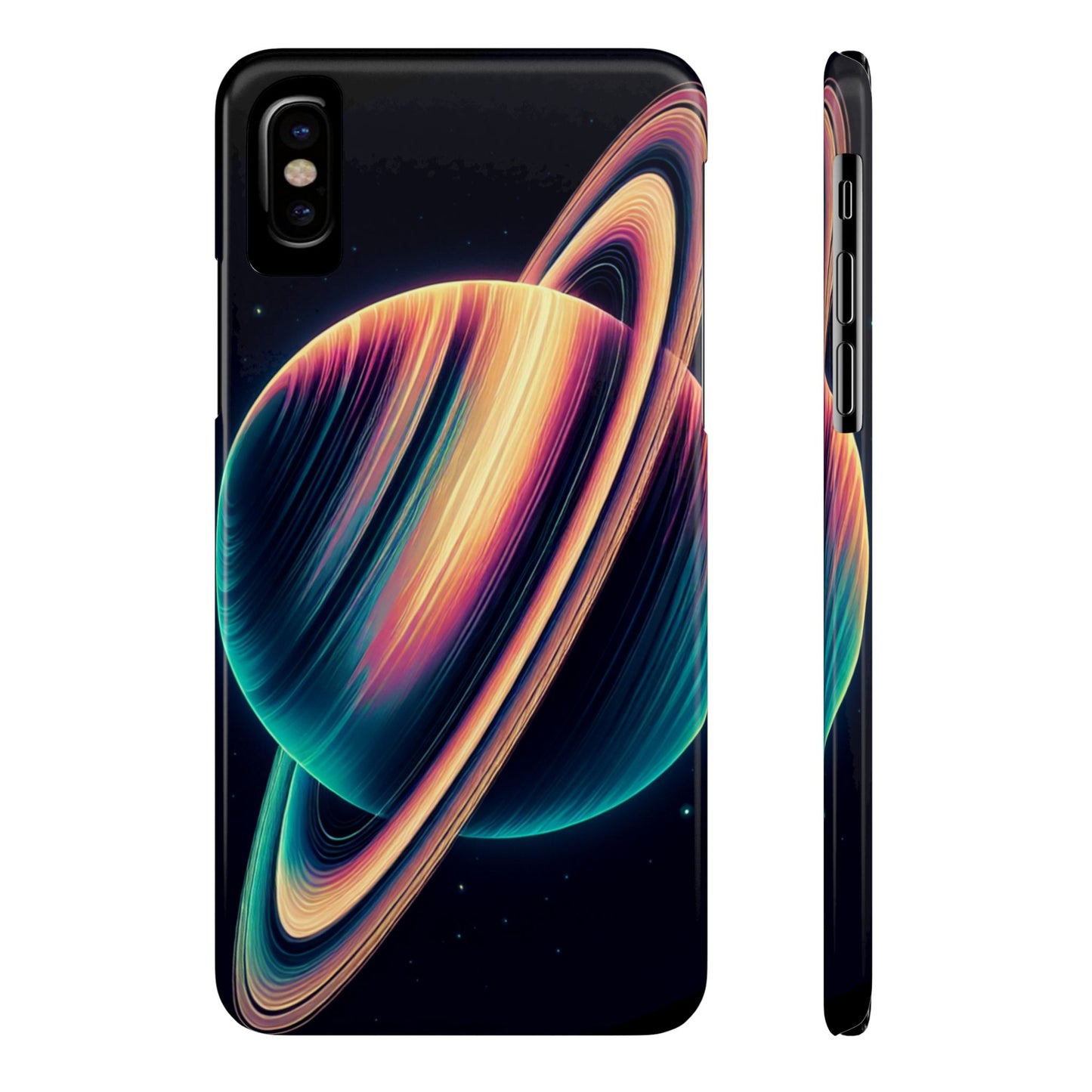 Saturn Slim Phone Case, Durable Impact Resistant Space iPhone Cover, Protective Outer Space Phone Case, Galaxy Phone Case, Celestial Phone