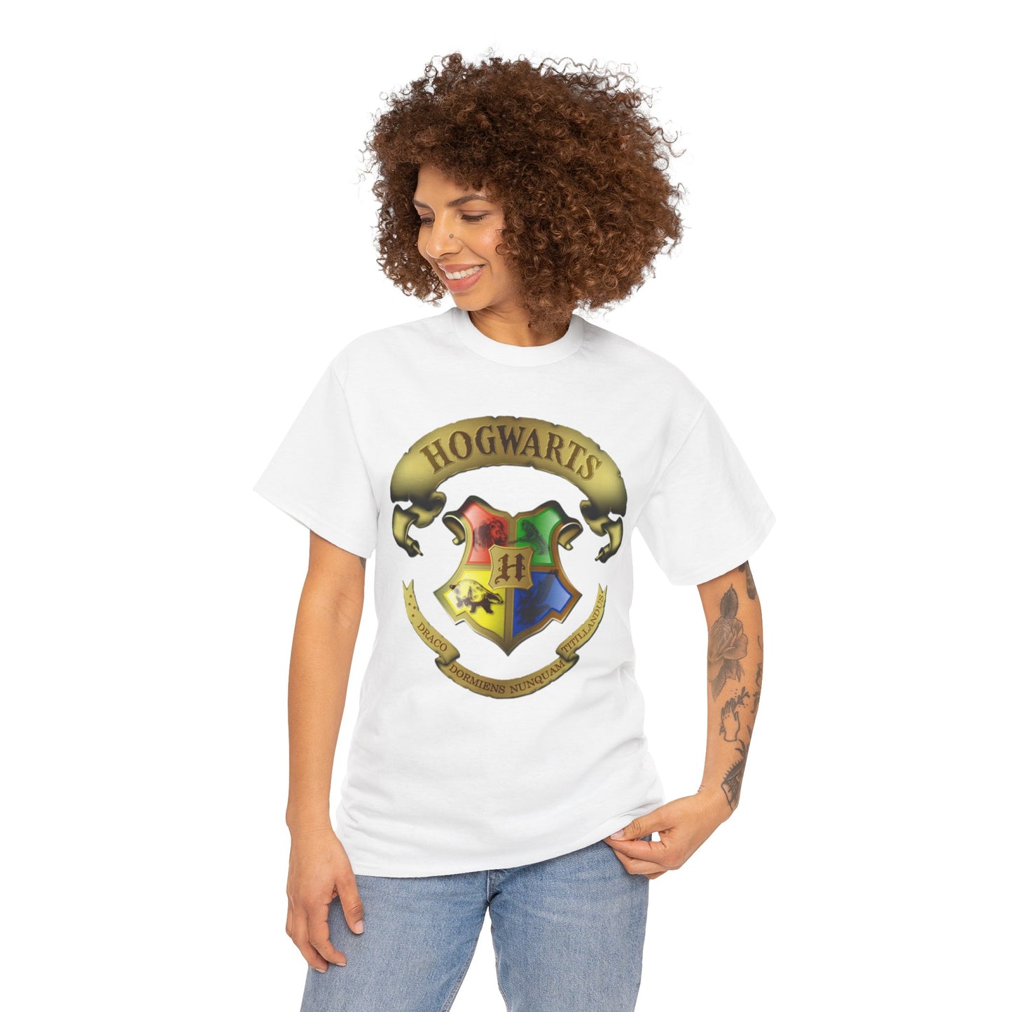 Hogwarts Tshirt, Harry Potter Tee, Wizard School Shirt, Magical Cotton Top, Gift for Fantasy Fans