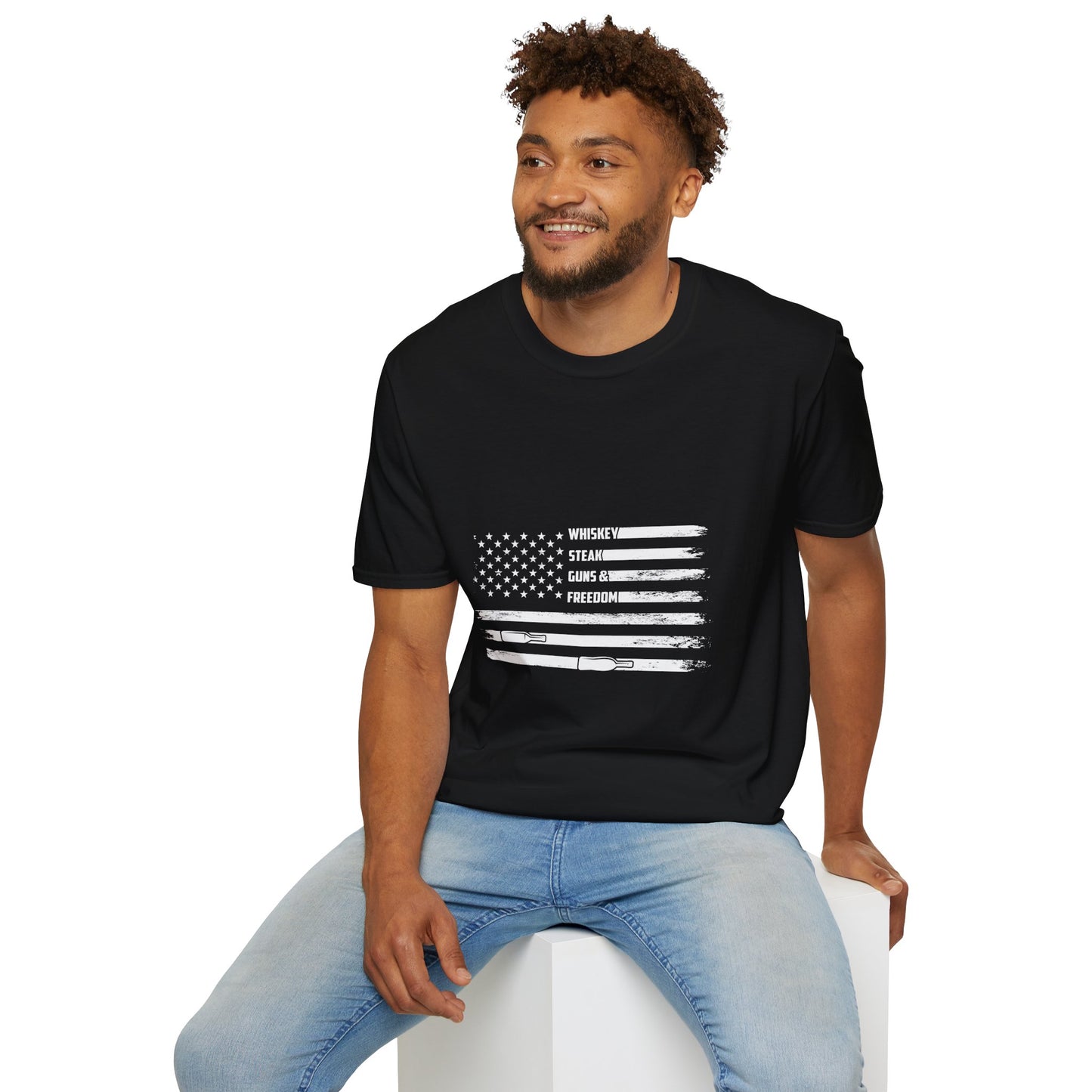 Patriotic American Flag T-Shirt, USA Independence Day Tee, Fourth of July Shirt, Red White Blue Top, Patriotic Clothing