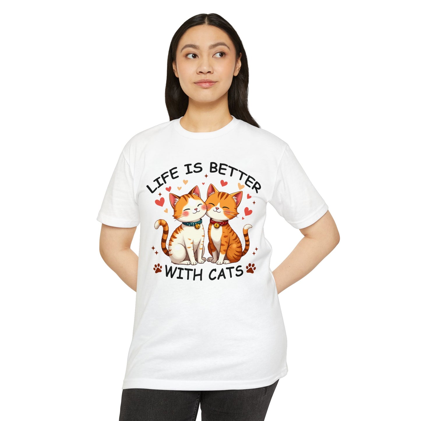 Cat Lover T-shirt, Funny Cat Tee, Life is Better with Cats Shirt, Pet Owner Gift, Cat Mom/Dad Top, Animal Lover Apparel