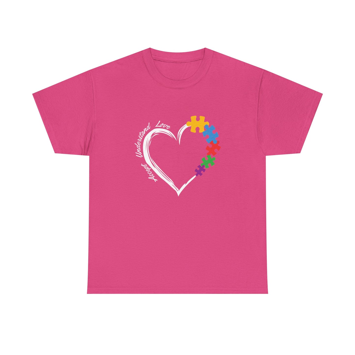 Inclusive Love Puzzle Heart Tee - Perfect Gift for Autism Awareness, Support