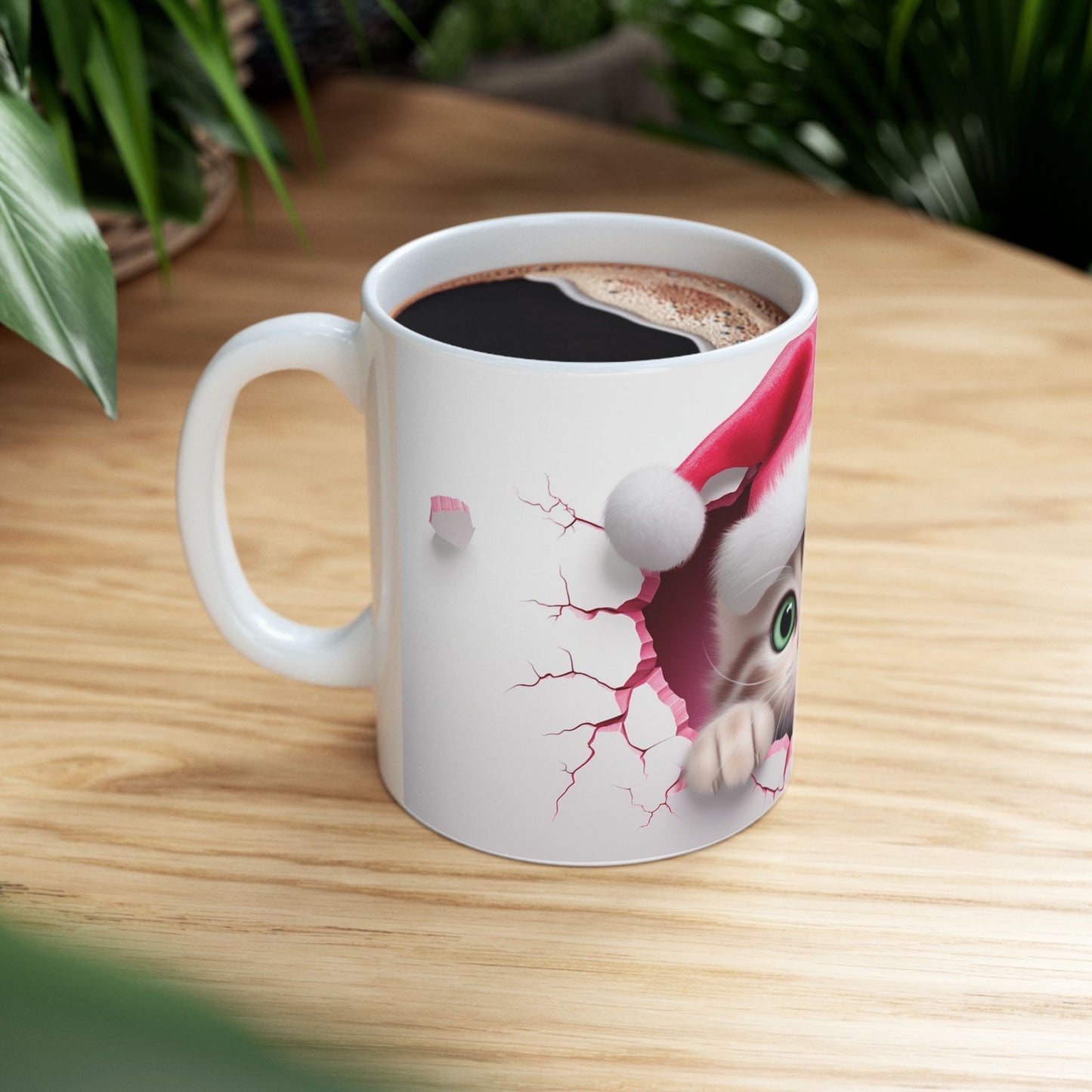 Kitten Coffee Mug, Cute Ceramic Cup for Cat Lovers, Gift for Pet Owners, Animal Tea Cup, Adorable Drinkware, Funny Kitty Mug, Porcelain