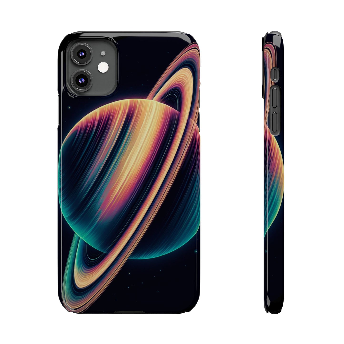 Saturn Slim Phone Case, Durable Impact Resistant Space iPhone Cover, Protective Outer Space Phone Case, Galaxy Phone Case, Celestial Phone
