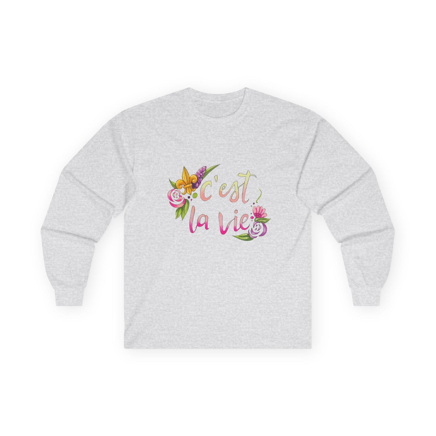 French That Is Life Sweatshirt - Unisex Ultra Cotton Long Sleeve Tee, French Quote Gift, Paris Lover Jumper, Trendy French Clothing, Bonjour