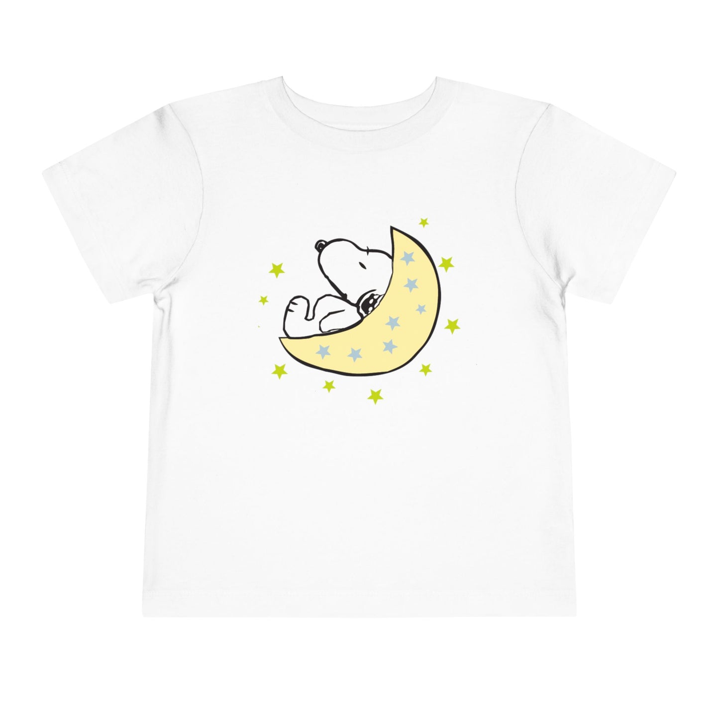 Snoopy on the Moon Toddler Tshirt, Peanuts Short Sleeve Tee, Stars Print Shirt, Kids Graphic Tee, Children's Clothing