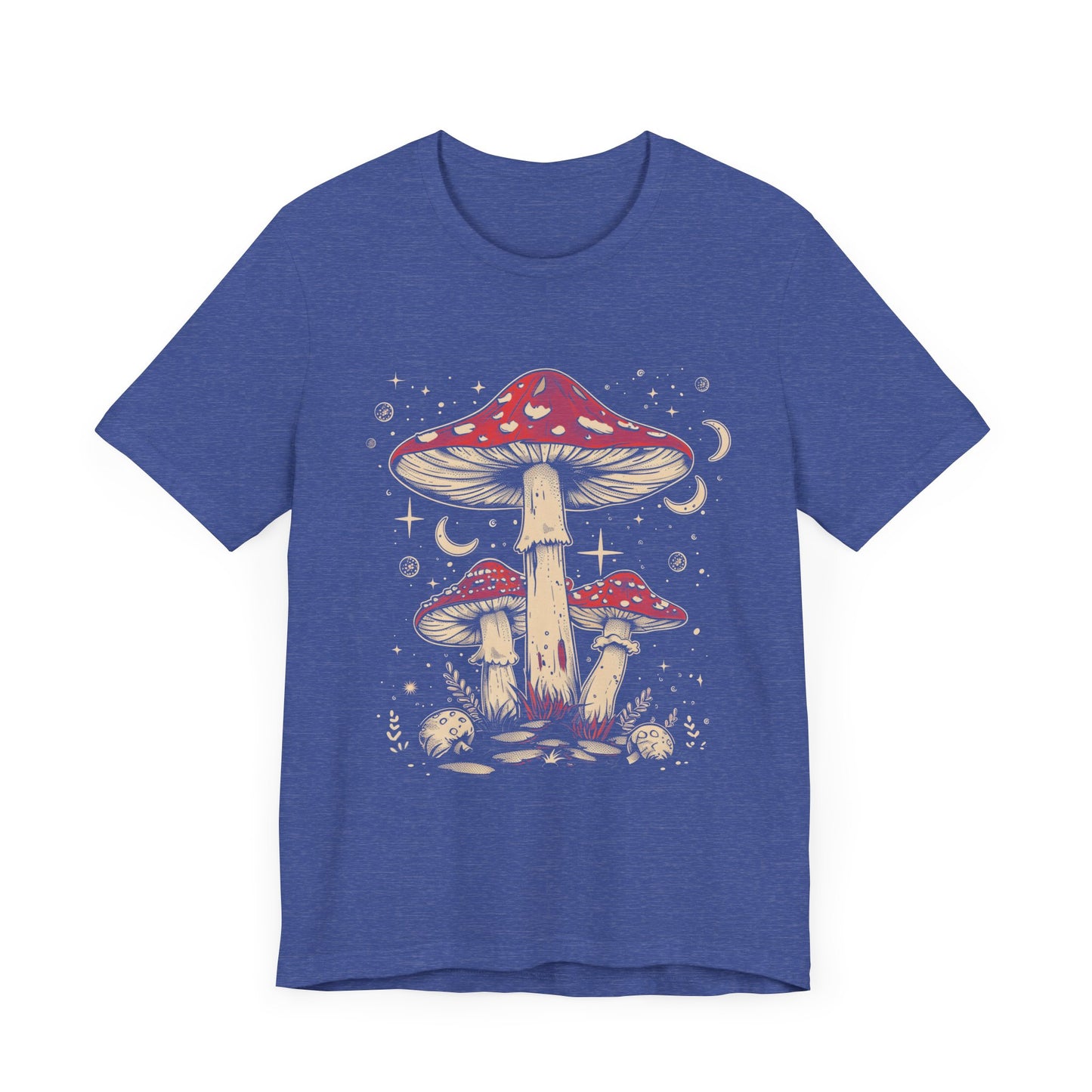 Mushroom Boho T-Shirt, Hippie Nature Tee, Retro Botanical Shirt, Woodland Fungi Top, Earthy Bohemian Clothes