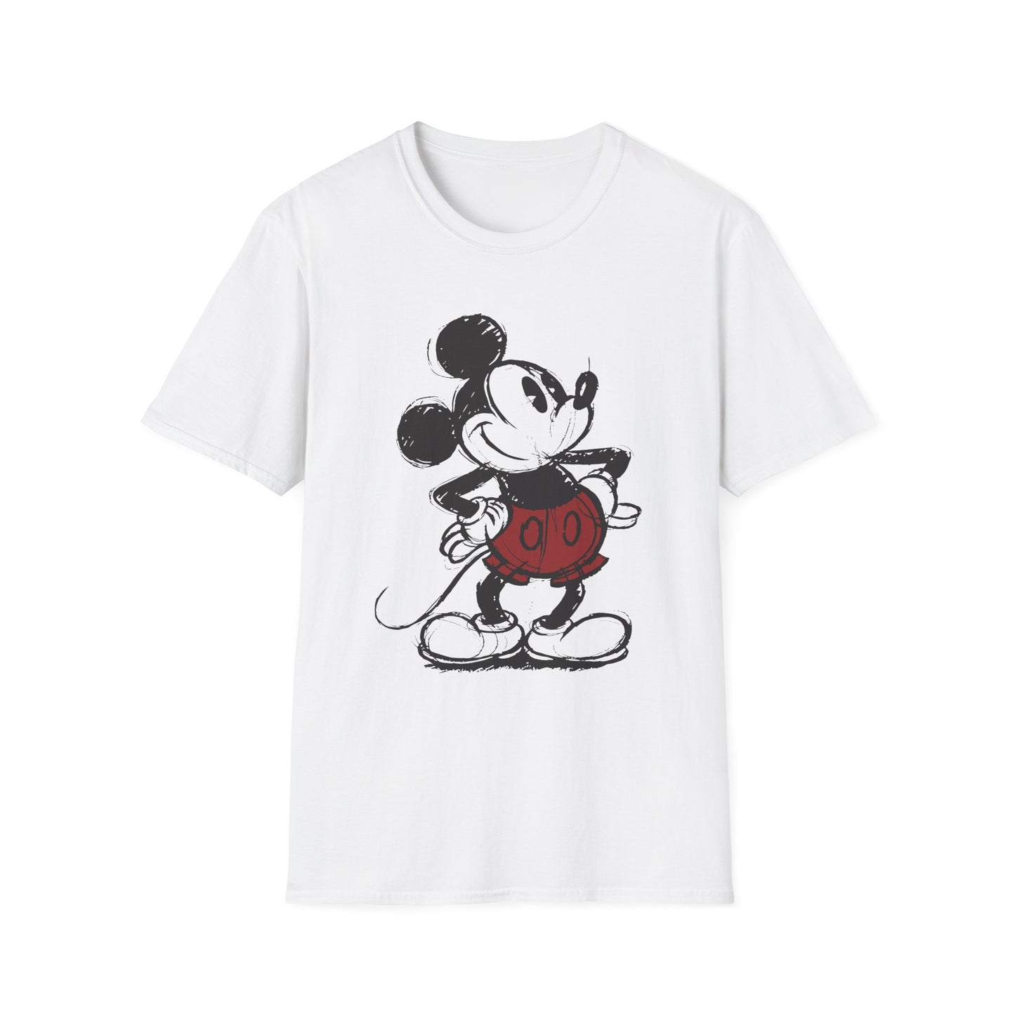 Mickey Mouse Tshirt, Disney Shirt, Classic Cartoon Tee, Unisex Softstyle Top for All Ages, Vintage Look