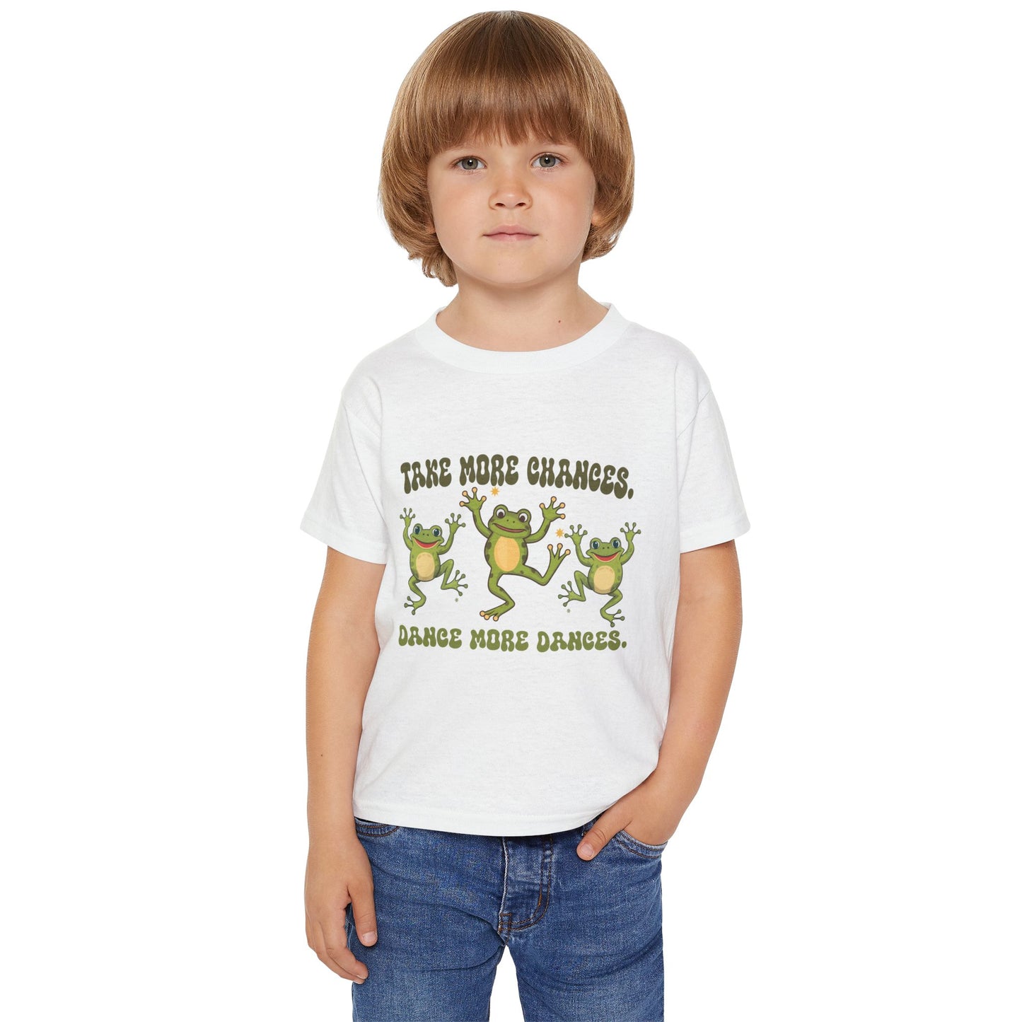 Frog Toddler T-Shirt, Cute Saying, Dancing Frogs, Kids Tee, Playful Children's Clothing