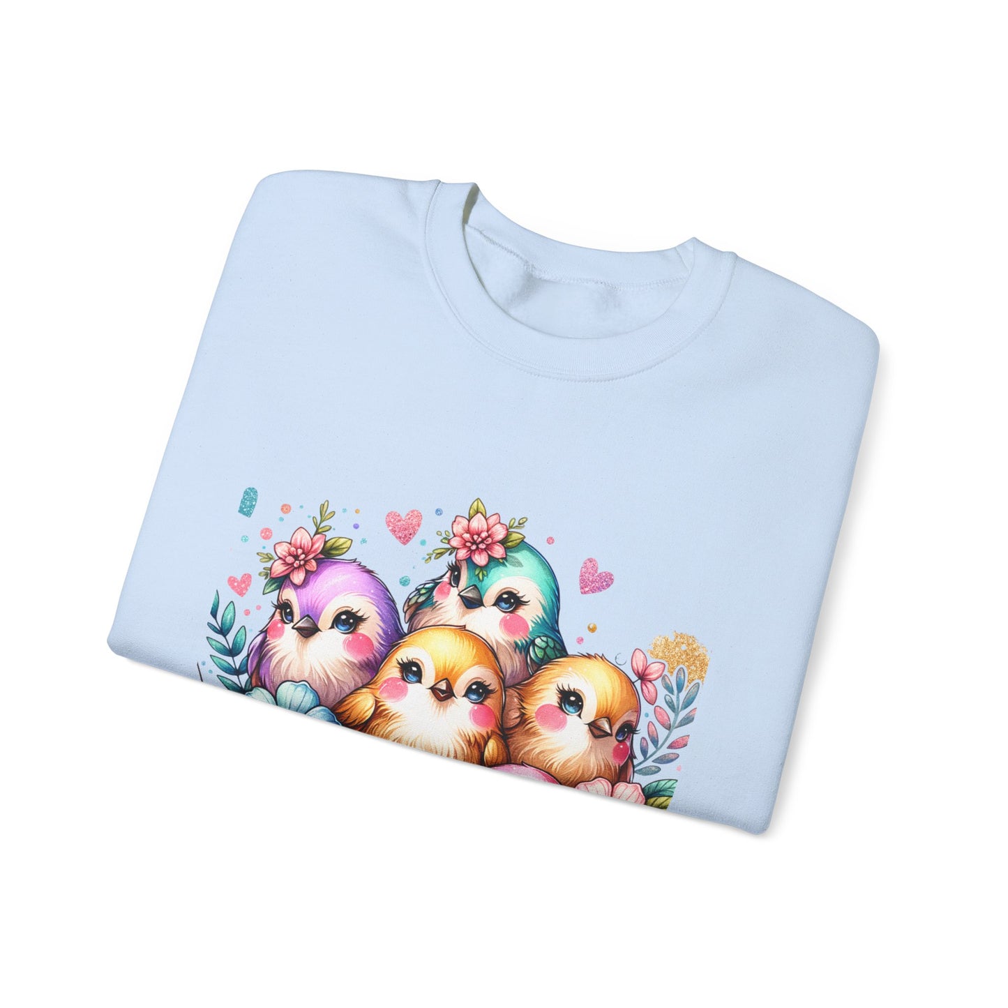 Vibrant Bird Sweatshirt, Colorful Crewneck Jumper, Bright Feathers Pullover, Nature Inspired Sweater, Unisex Graphic Top