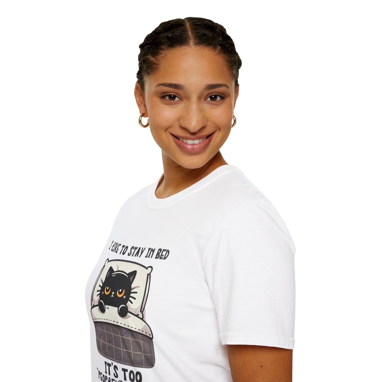 Stay In Bed Antisocial Unisex T-Shirt, Introvert Tee, Comfortable Shirt, Sarcastic Top, Funny Graphic Tee