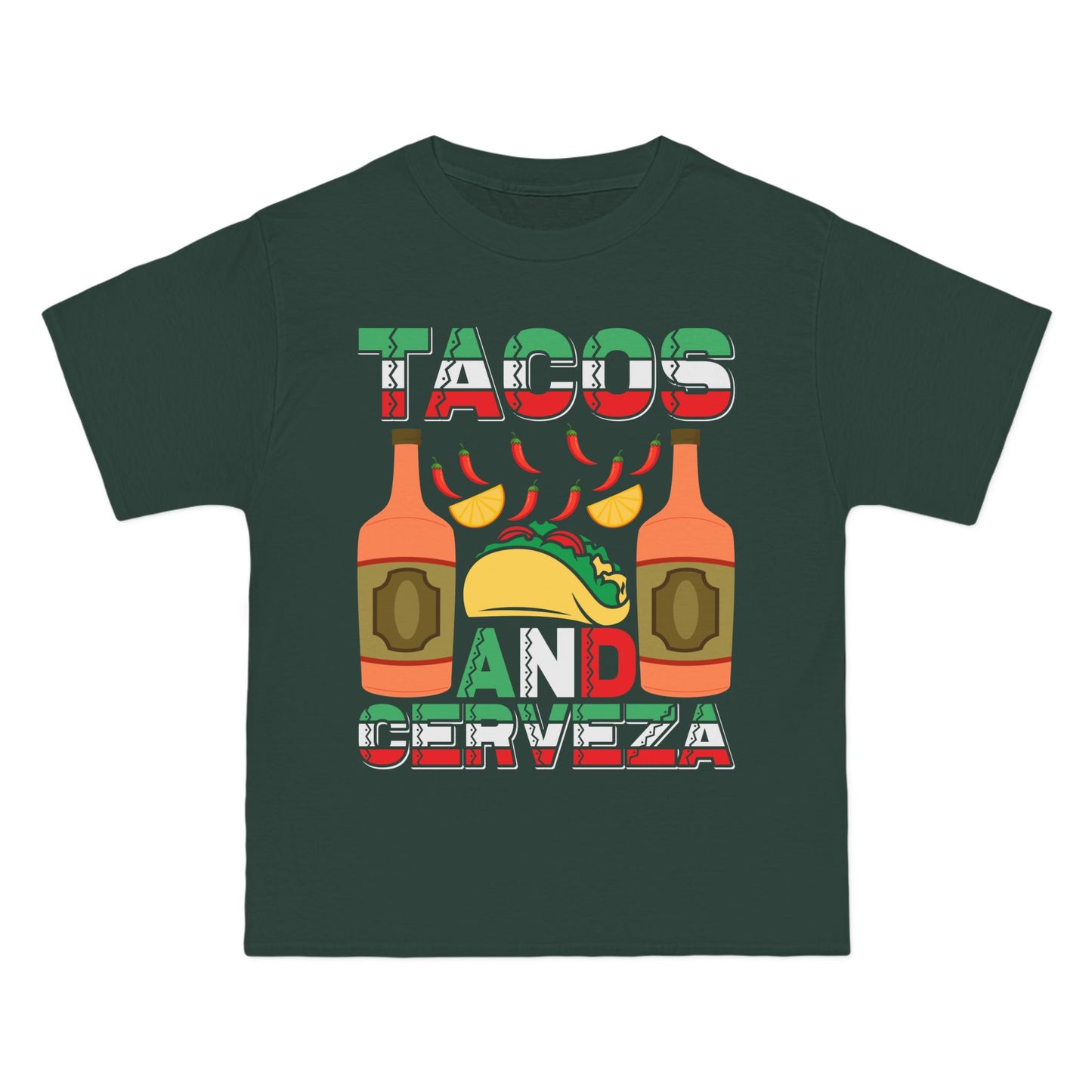 Taco and Cerveza Lover Tee, Mexican Food Graphic Shirt, Foodie Gift, Funny T-Shirt, Taco Tuesday Top, Food Pun Clothing