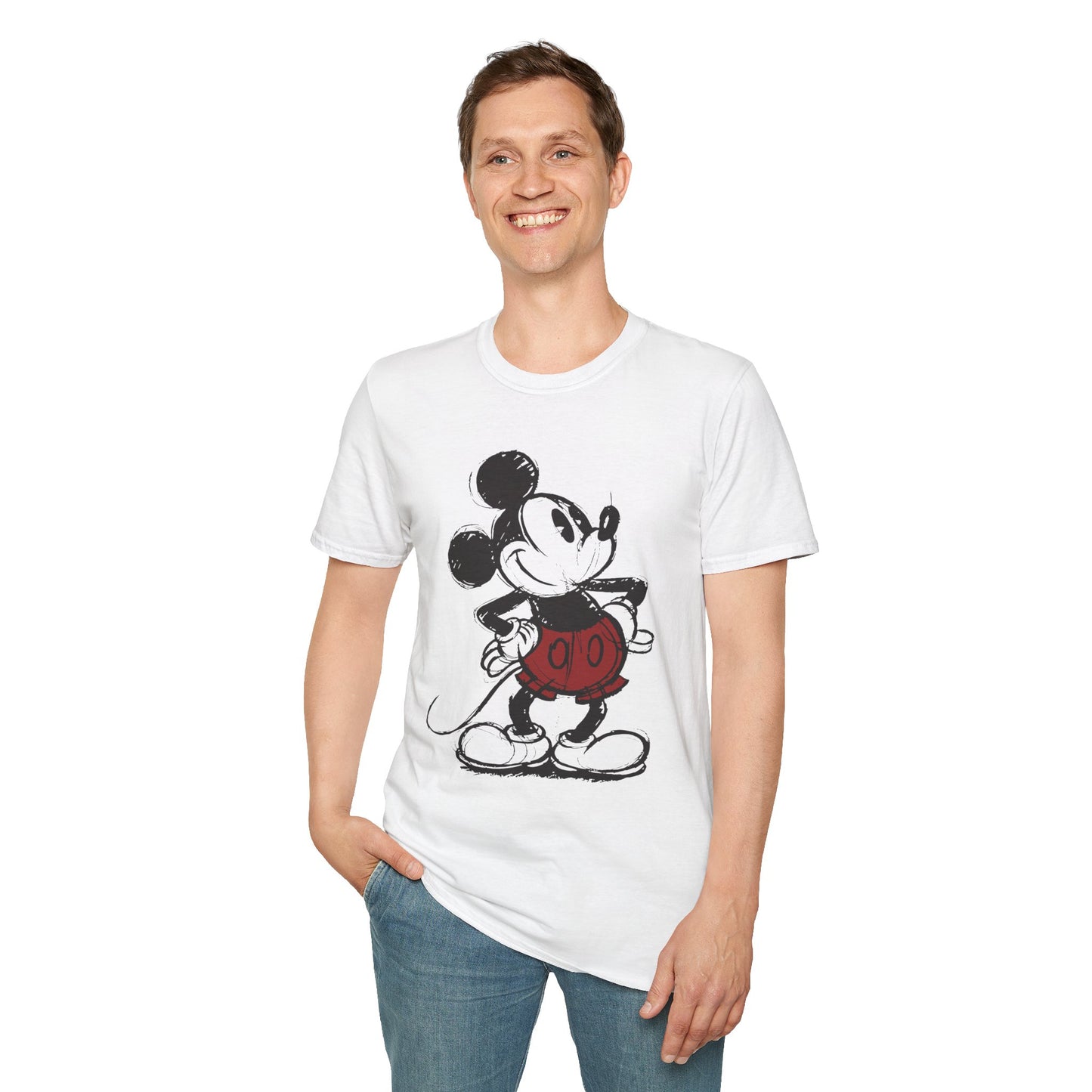 Mickey Mouse Tshirt, Disney Shirt, Classic Cartoon Tee, Unisex Softstyle Top for All Ages, Vintage Look