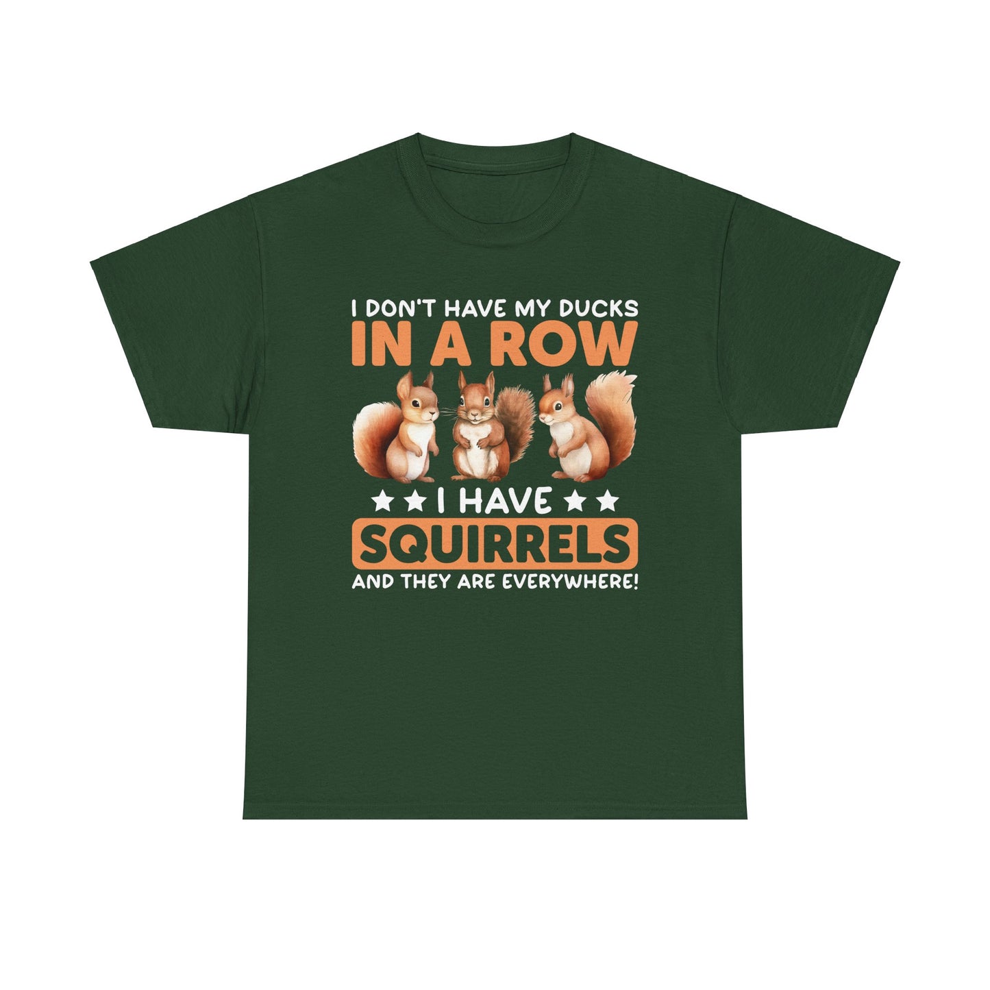 Funny Unisex Heavy Cotton Tee,, Duck Lover T-Shirt,
squirrels, Sarcastic Graphic Shirt, Animal Humor Top, Gift for Bird Enthusiasts