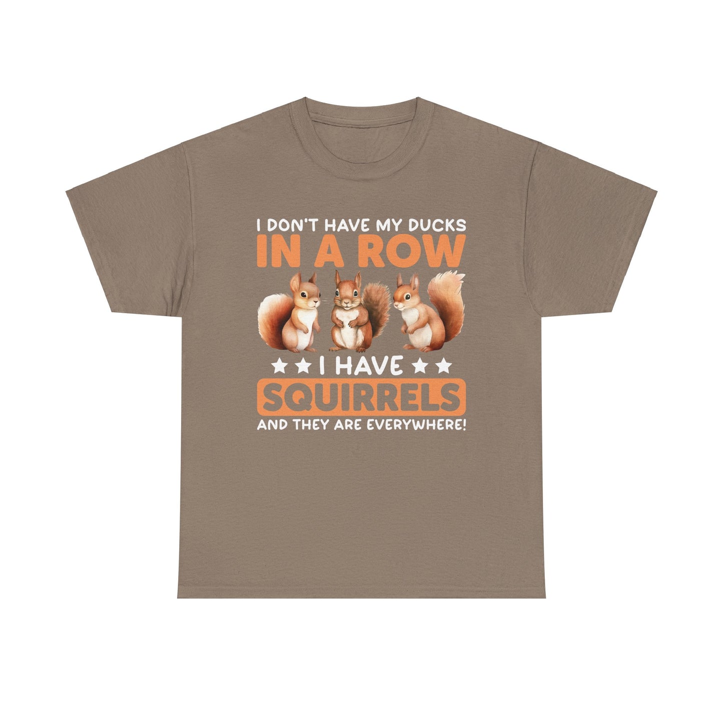 Funny Unisex Heavy Cotton Tee,, Duck Lover T-Shirt,
squirrels, Sarcastic Graphic Shirt, Animal Humor Top, Gift for Bird Enthusiasts
