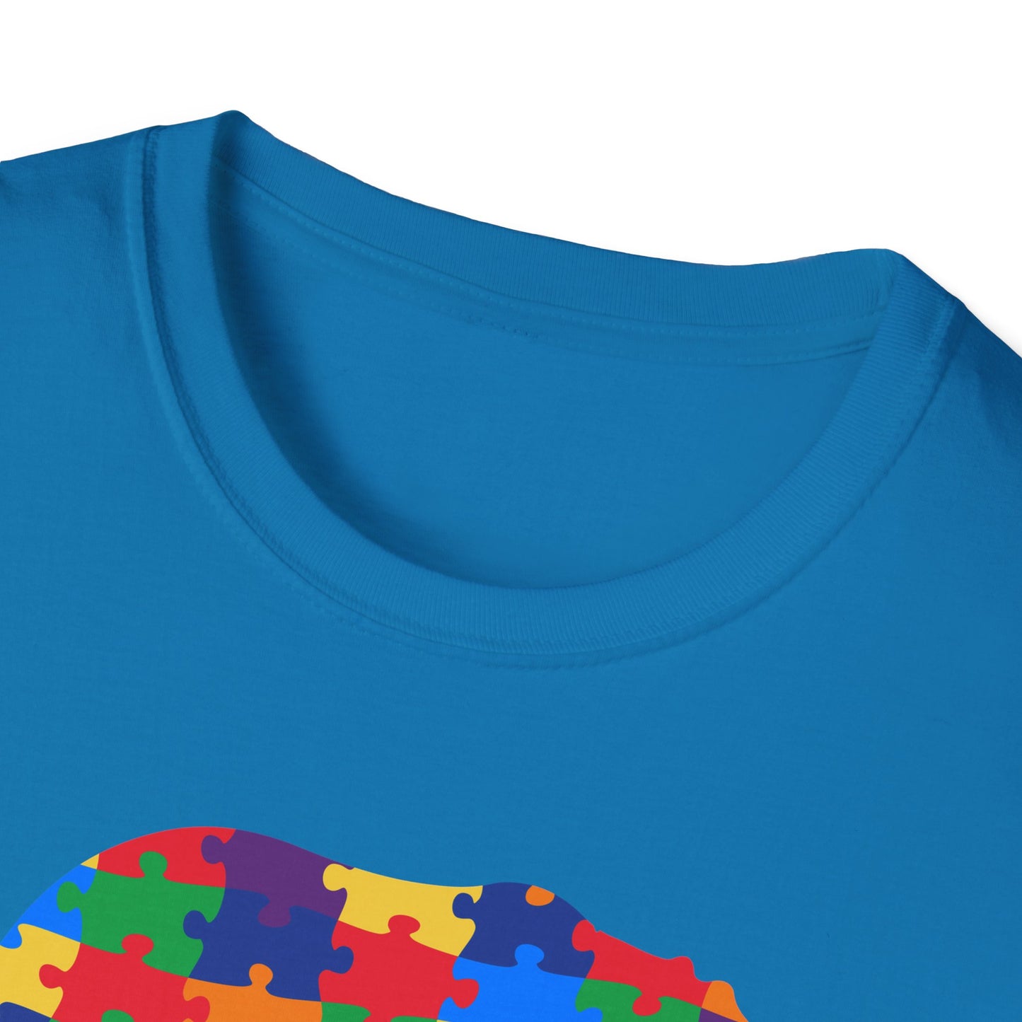 Mama Bear Puzzle Unisex T-Shirt, Gift for Moms, Autism Awareness