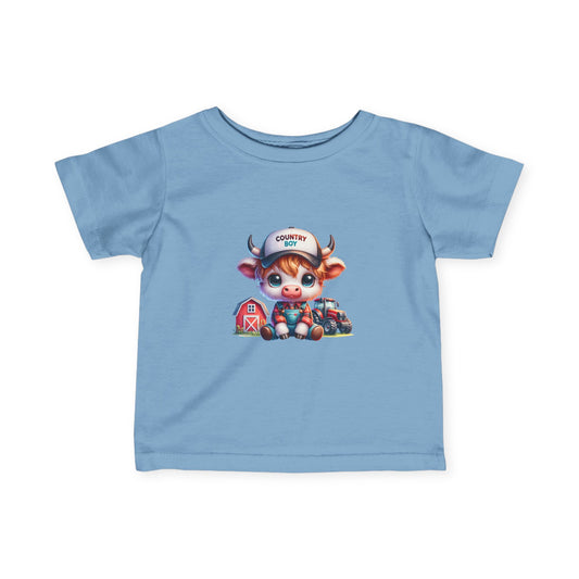 Country Boy Baby Tee, Western Infant Shirt, Cowboy Baby Top, Southern Toddler T-Shirt, Ranch Baby Clothes