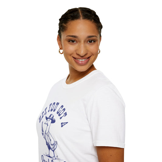 Funny Goose Problem Unisex Softstyle T-Shirt, Gift for Goose Lovers, Novelty Tee, Animal Graphic Shirt, Bird Apparel