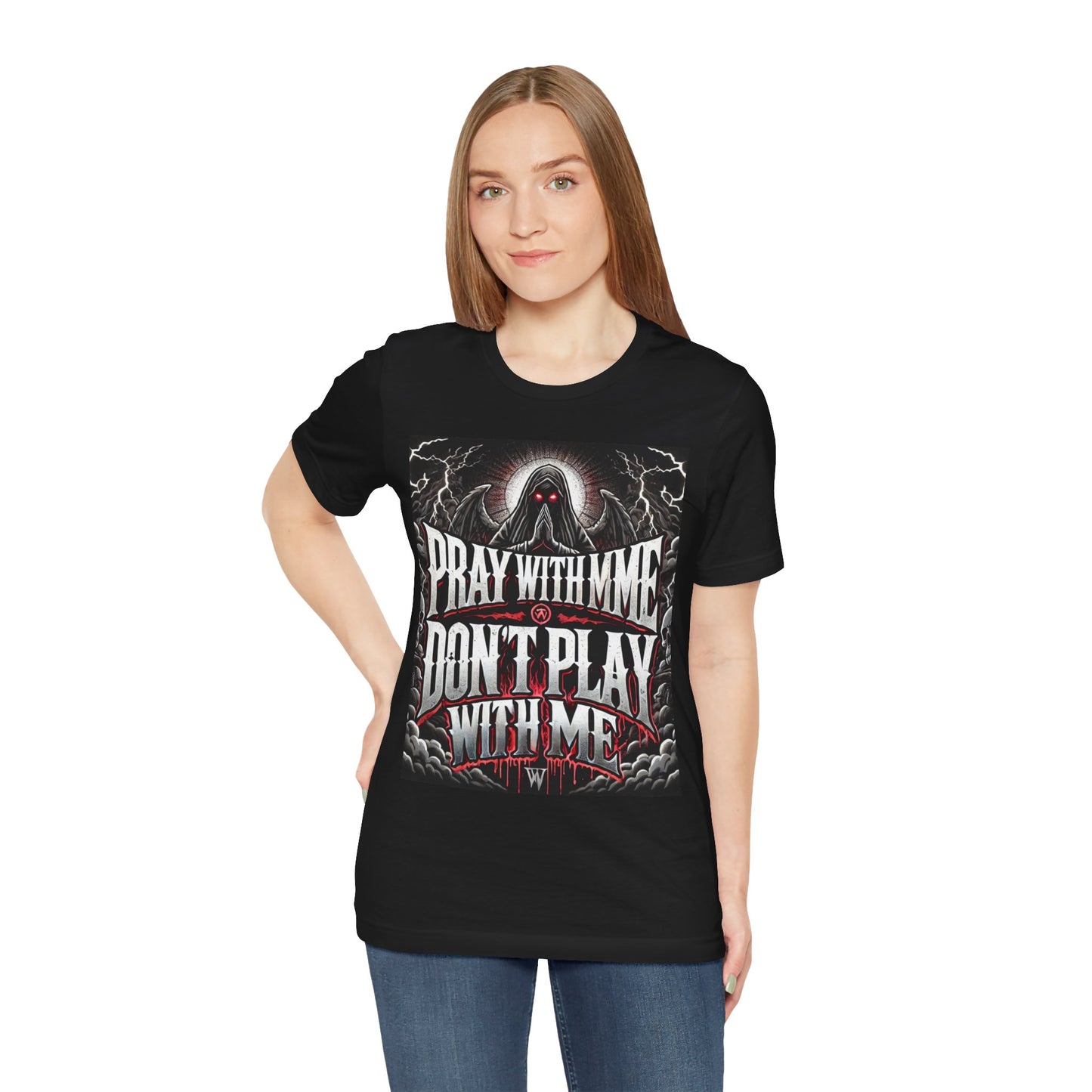 Pray With Me Don't Play With Me Unisex Tee, Christian Shirt, Religious Tee, Short Sleeve Shirt, Prayer Gift