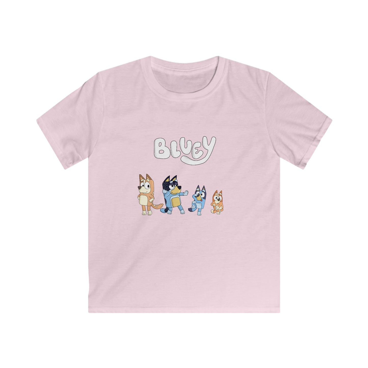 Bluey Dance Party Kids Softstyle Tee, Children's T-Shirt, Youth Graphic Tee, Fun Kids Shirt, Birthday Gift for Boys and Girls
