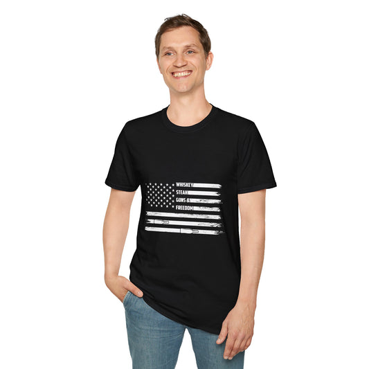 Patriotic American Flag T-Shirt, USA Independence Day Tee, Fourth of July Shirt, Red White Blue Top, Patriotic Clothing