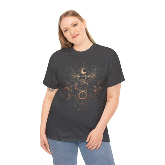 Mystican Dragon Tee, Mythical Creature Shirt, Fantasy Graphic Top, Dragon Lover Gift, Unisex T-Shirt, Dragon Art Apparel