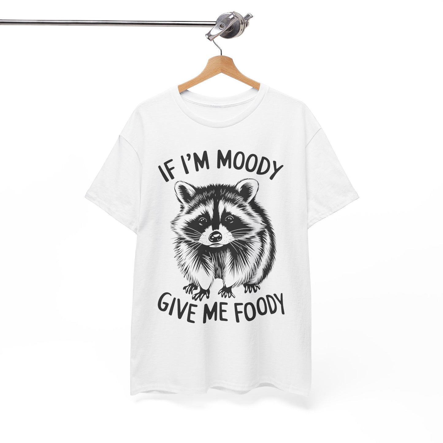 Funny Shirt Gift for Wife Mom, Moody Give Me Foody Tee, Unisex Cotton T-Shirt, Birthday Present, Christmas Gift, Humorous Apparel