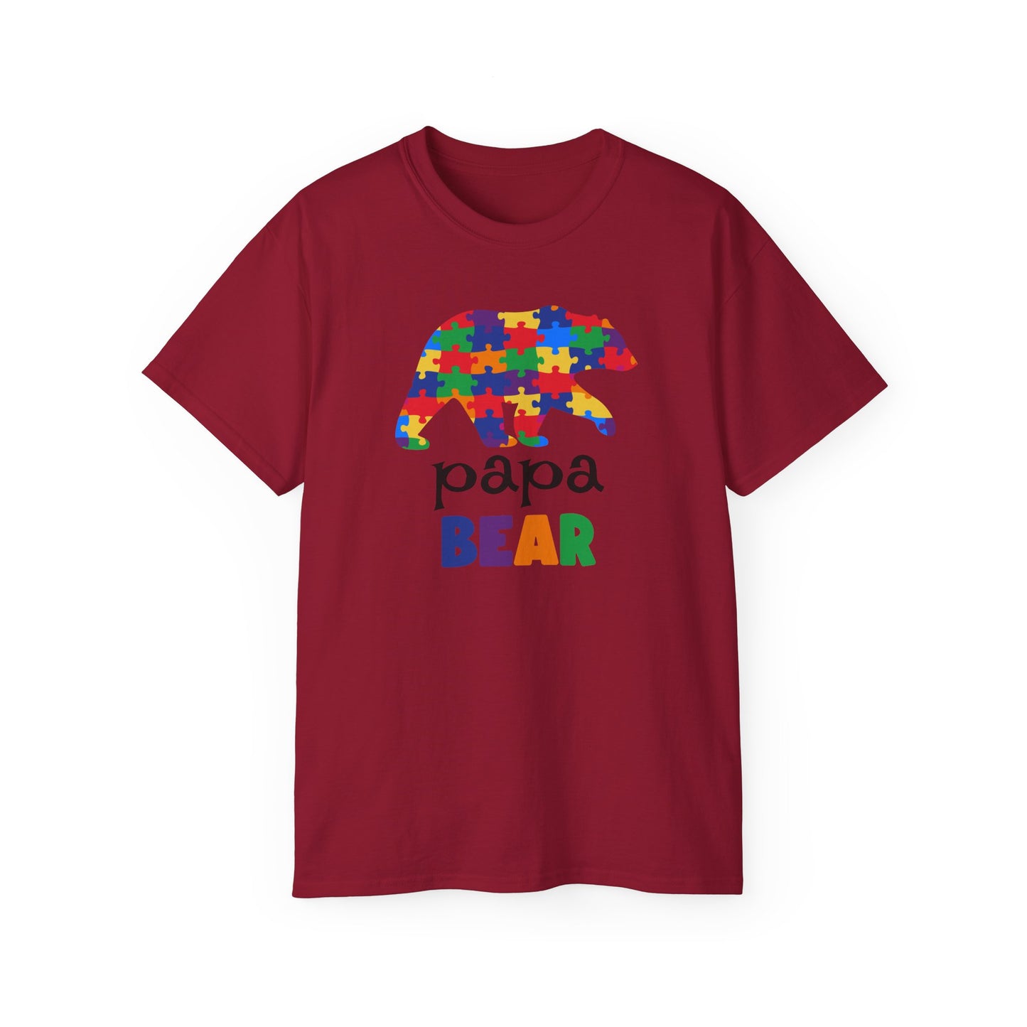 Colorful Papa Bear T-Shirt, Perfect for Father's Day, Gift for Dads