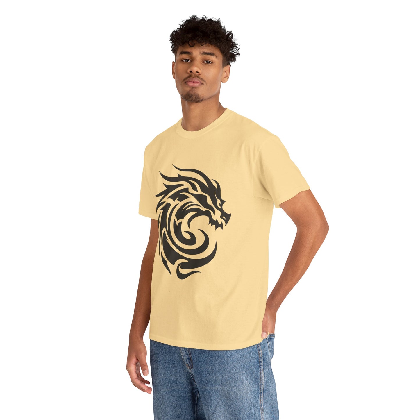 Dragon Tshirt, Fire Breathing Tee, Mythical Creature Shirt, Medieval Fantasy Top, Unisex Cotton Graphic Tee