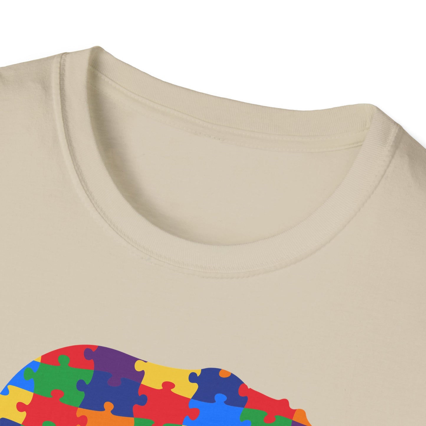 Mama Bear Puzzle Unisex T-Shirt, Gift for Moms, Autism Awareness